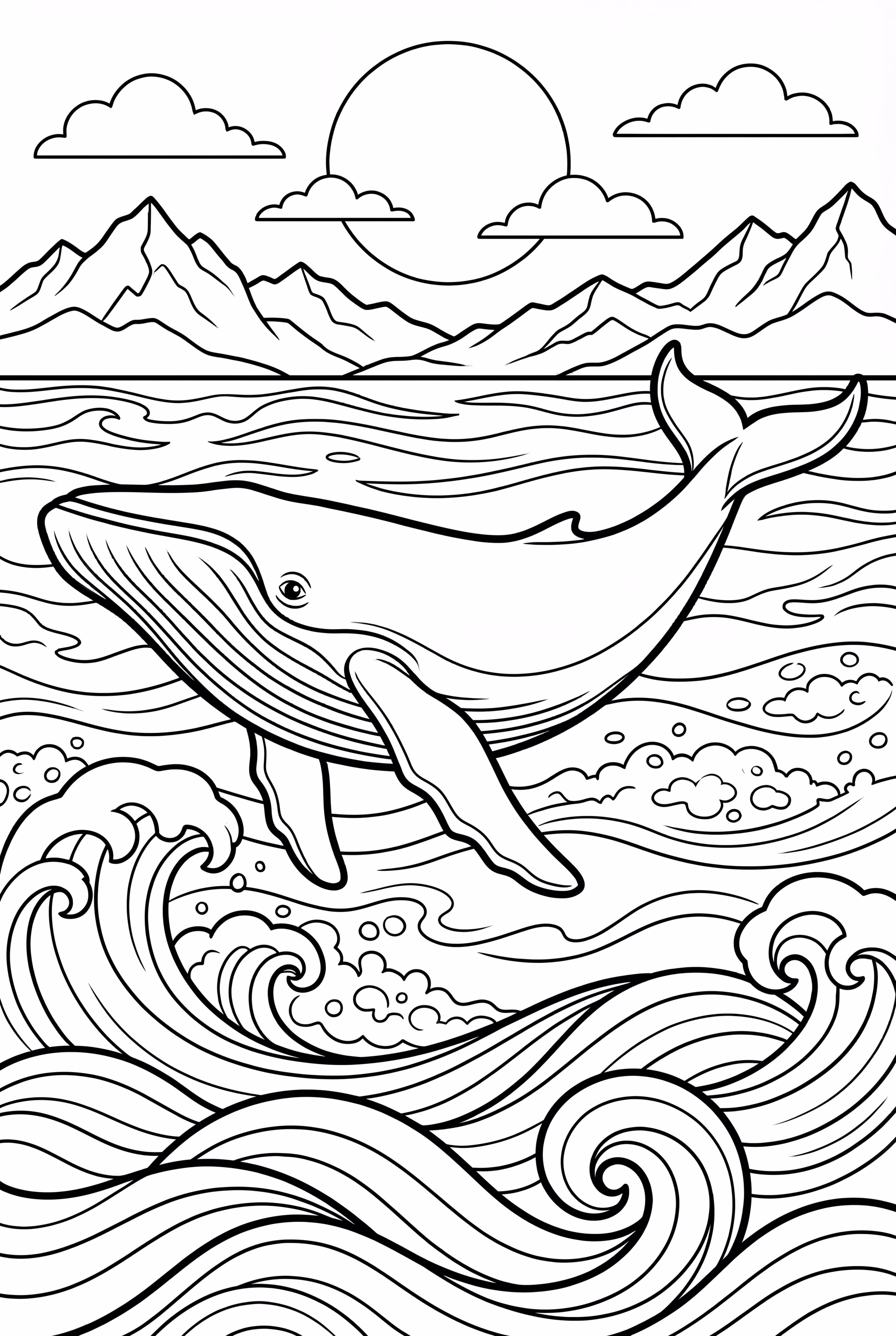 Ballena migrando en el océano-2