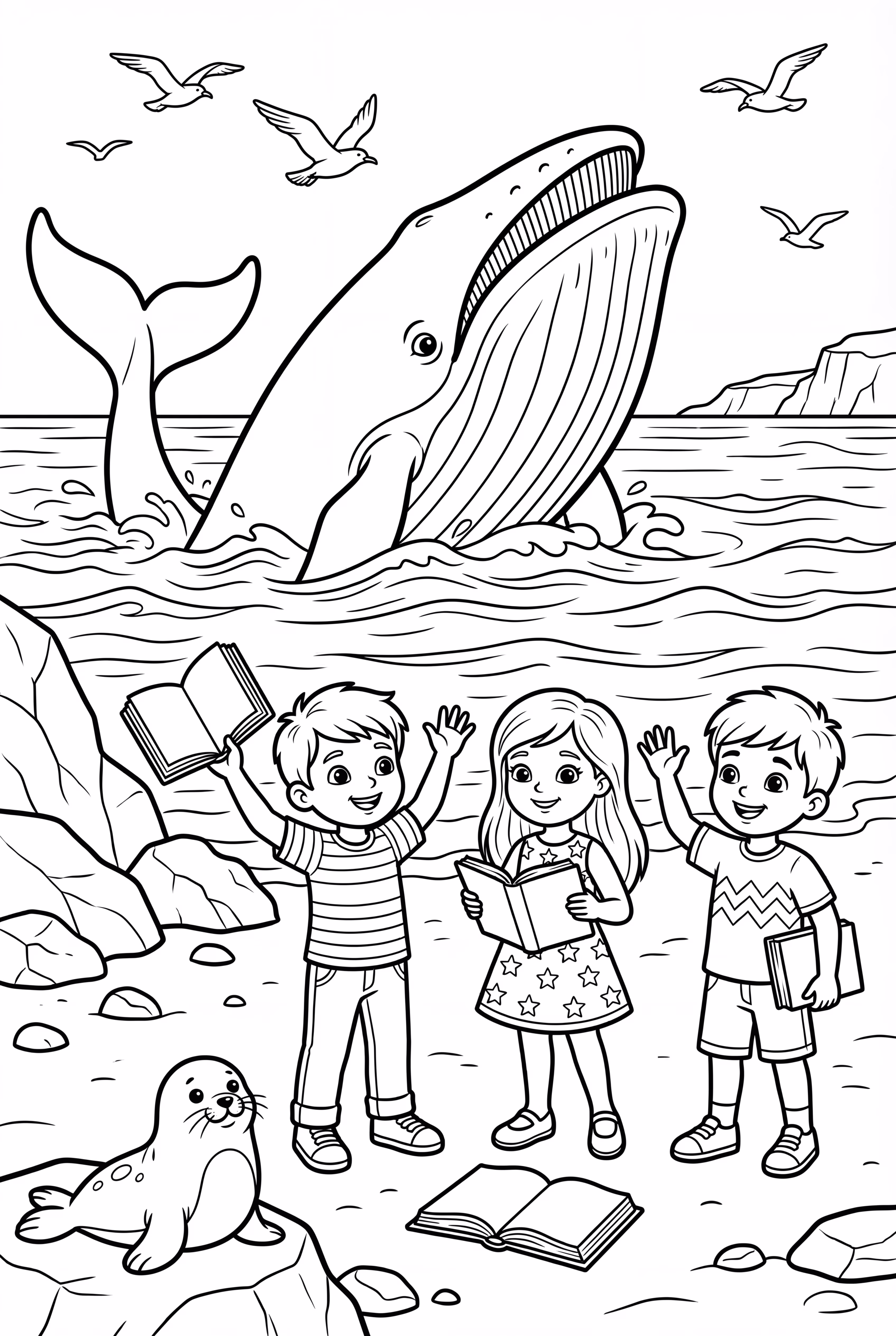 海の子供たちと一緒にクジラのストーリータイム-2