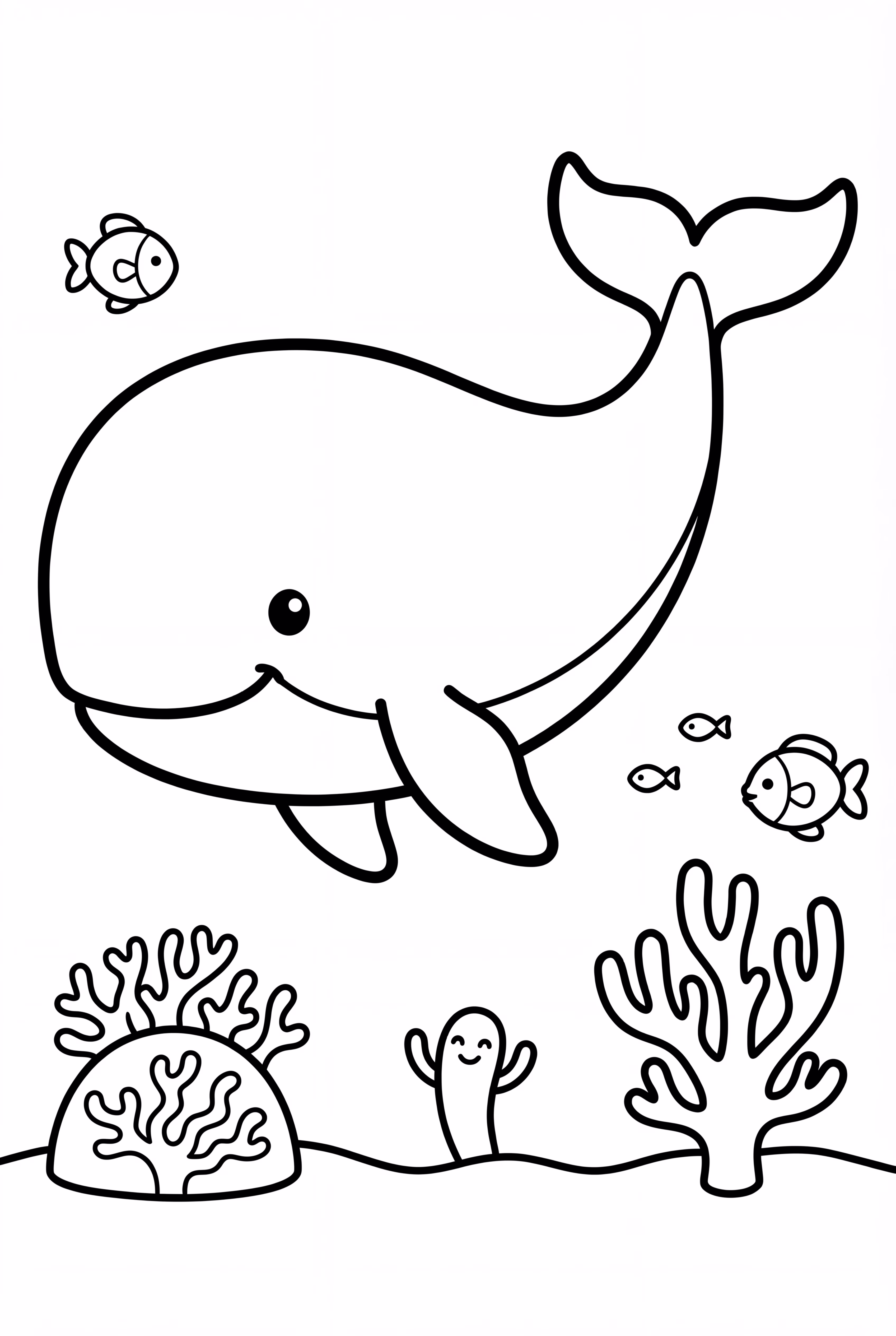 Whale with Coral Reef