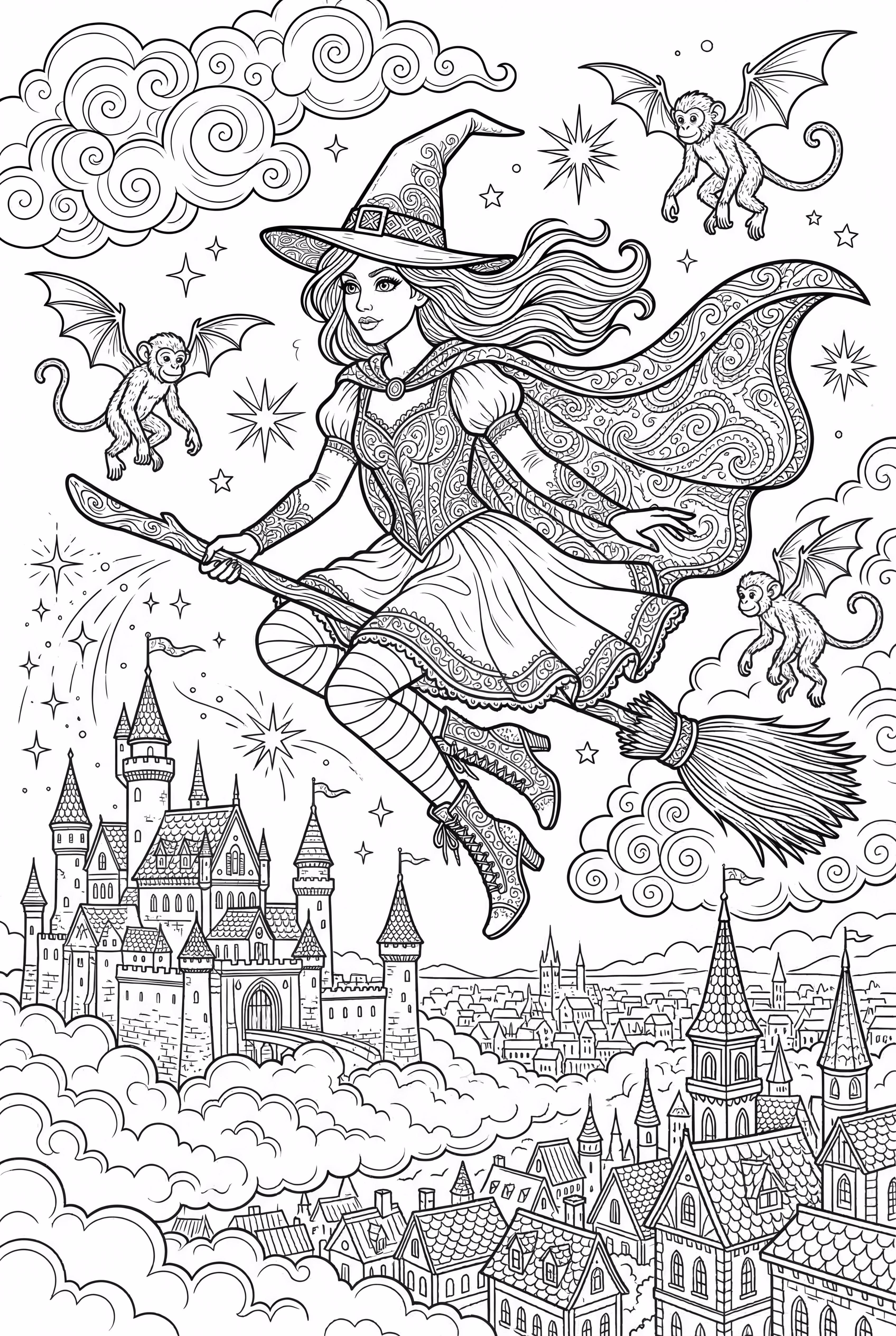 Wicked Elphaba Defying Gravity In The Sky