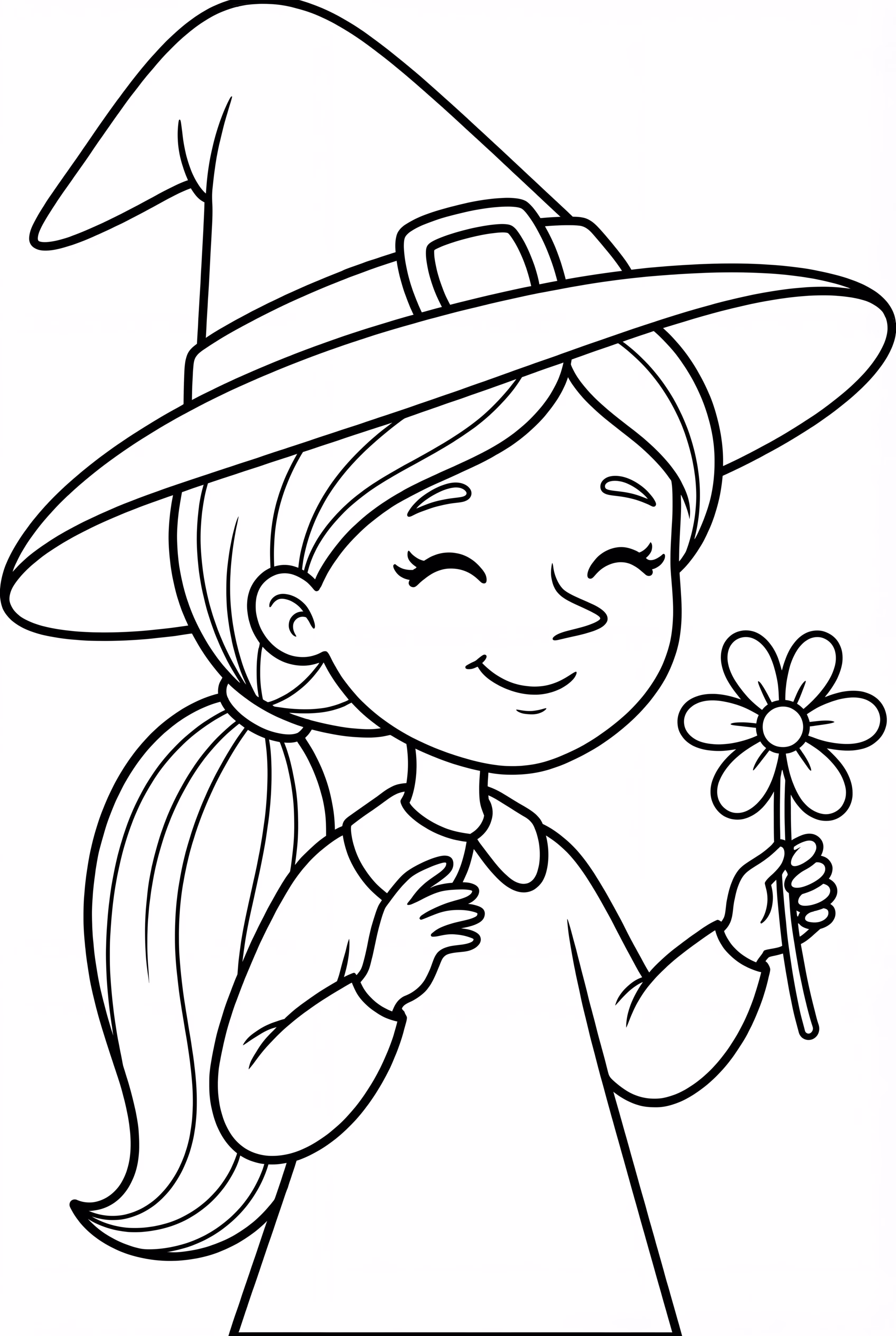 데이지를 들고 있는 윅키드 엘파바