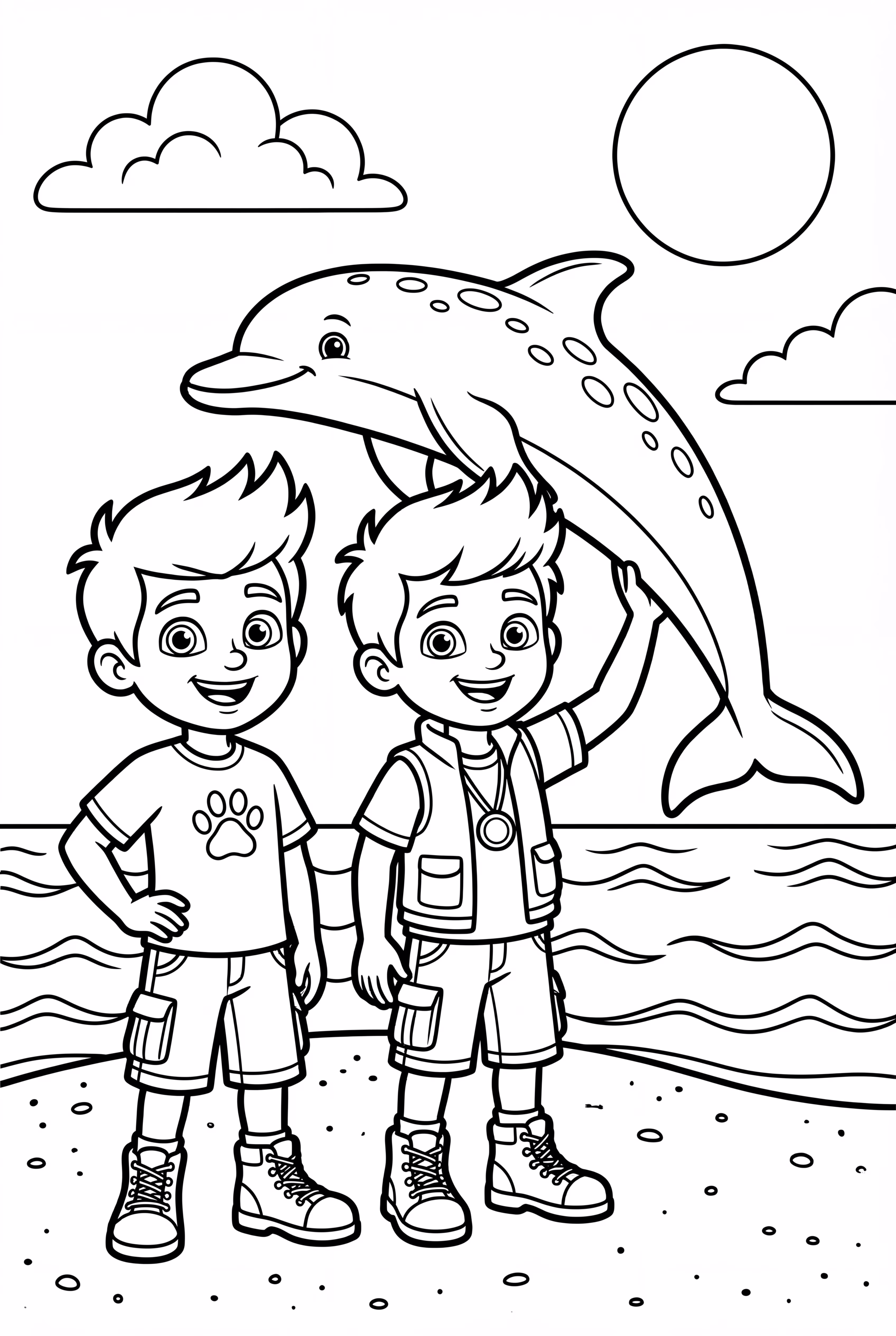 野生克拉特和跳跃的海豚