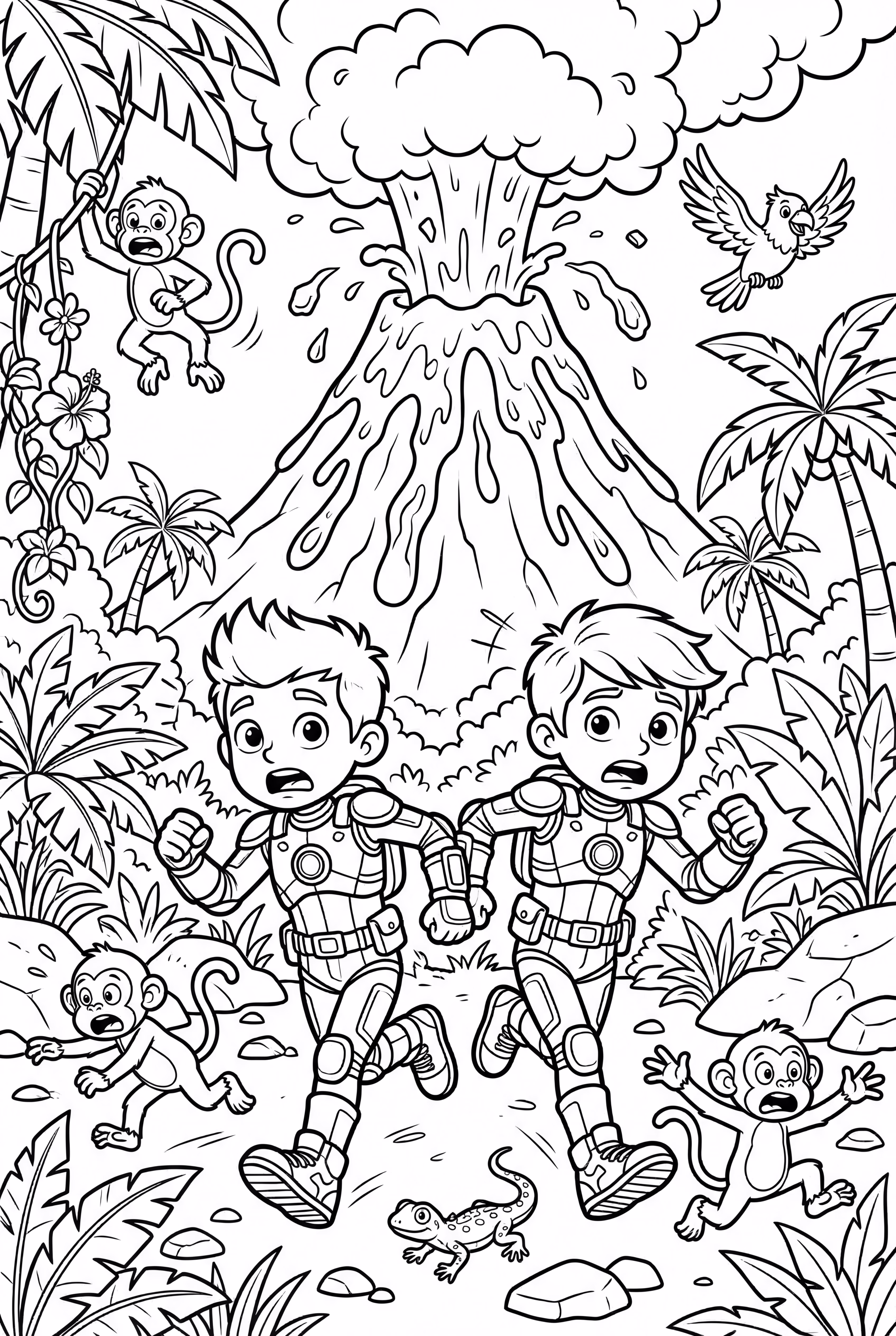 Wild Kratts Escaping A Volcano Eruption