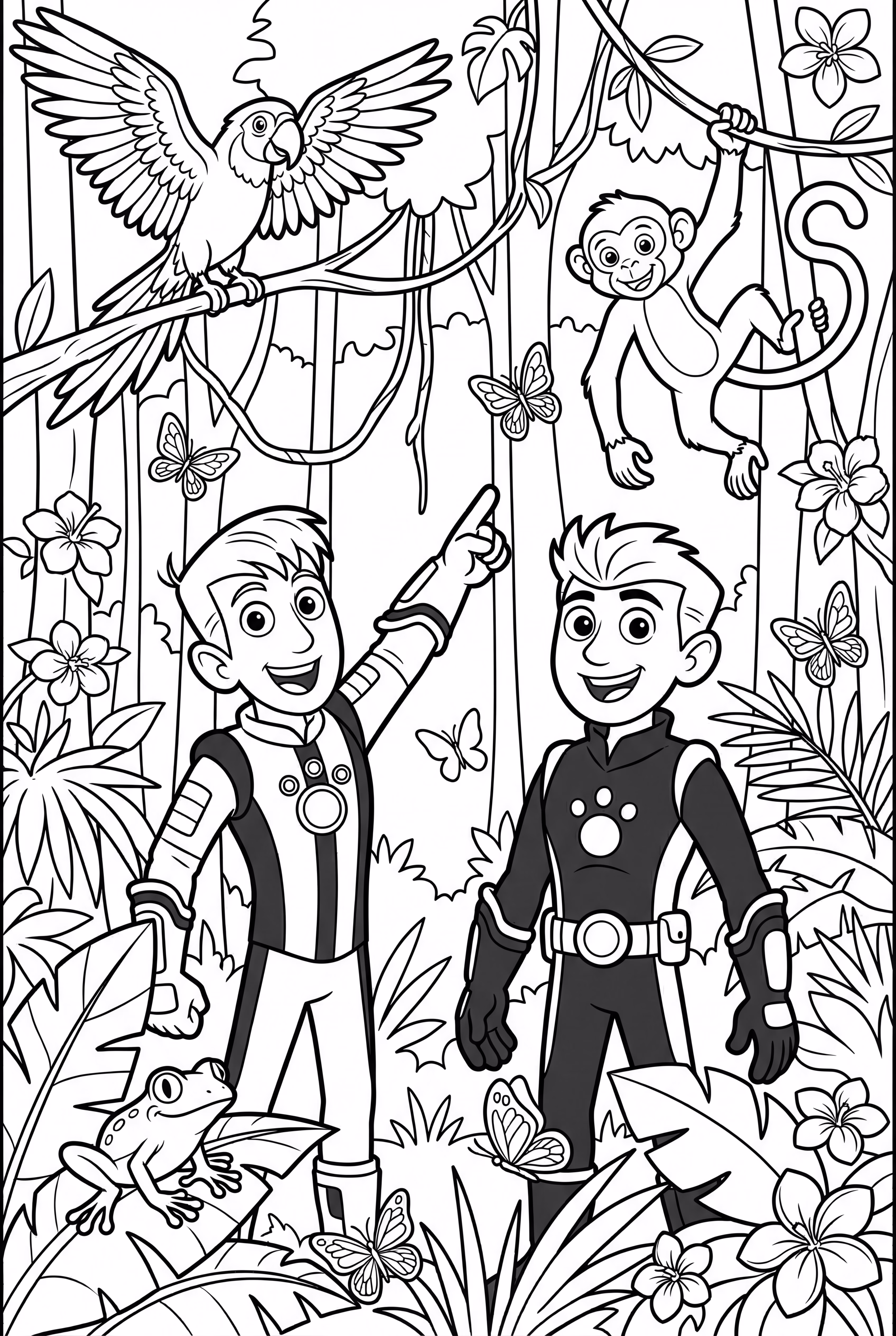 狂野克拉茨在密集雨林场景中