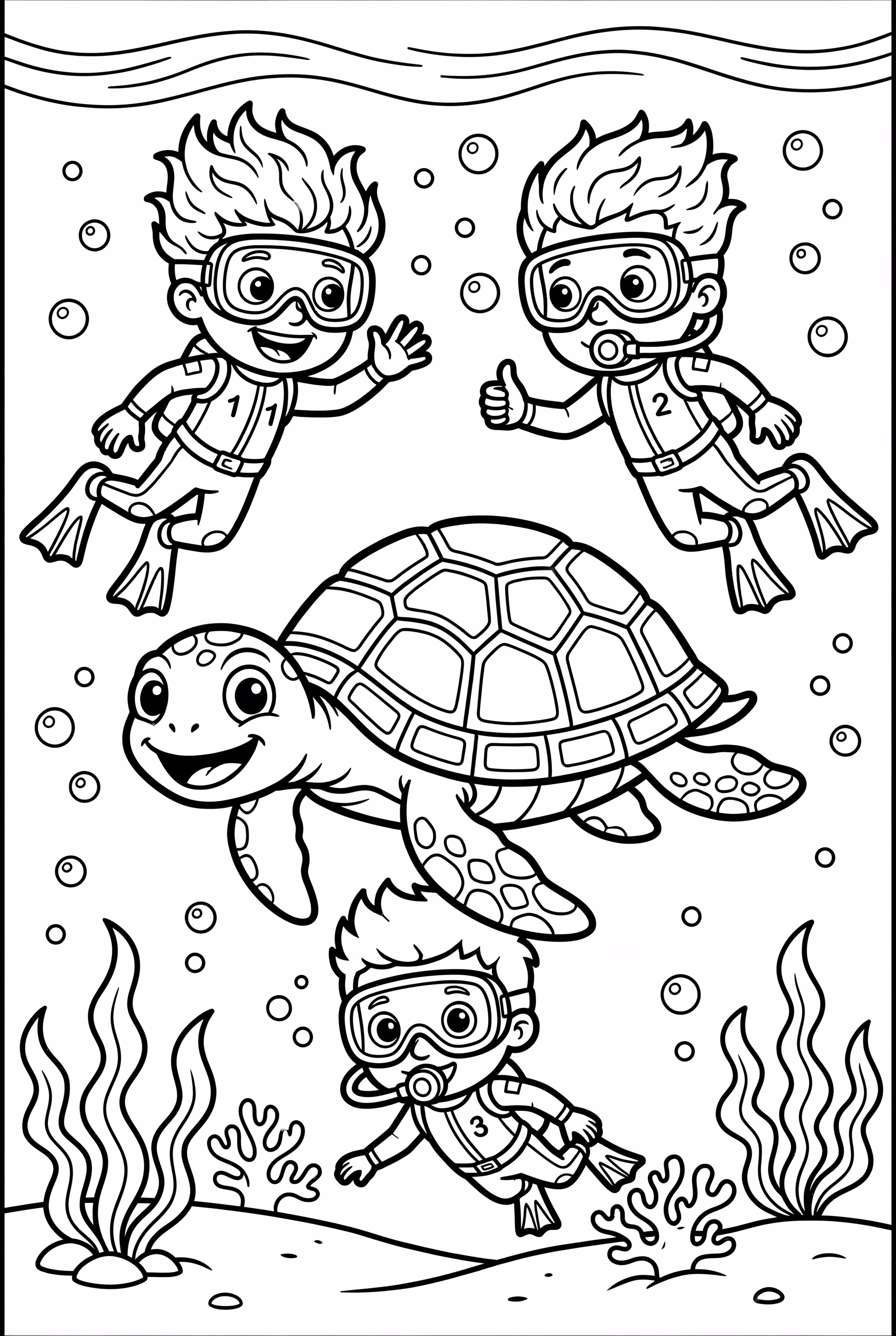 Wild Kratts Underwater With A Sea Turtle