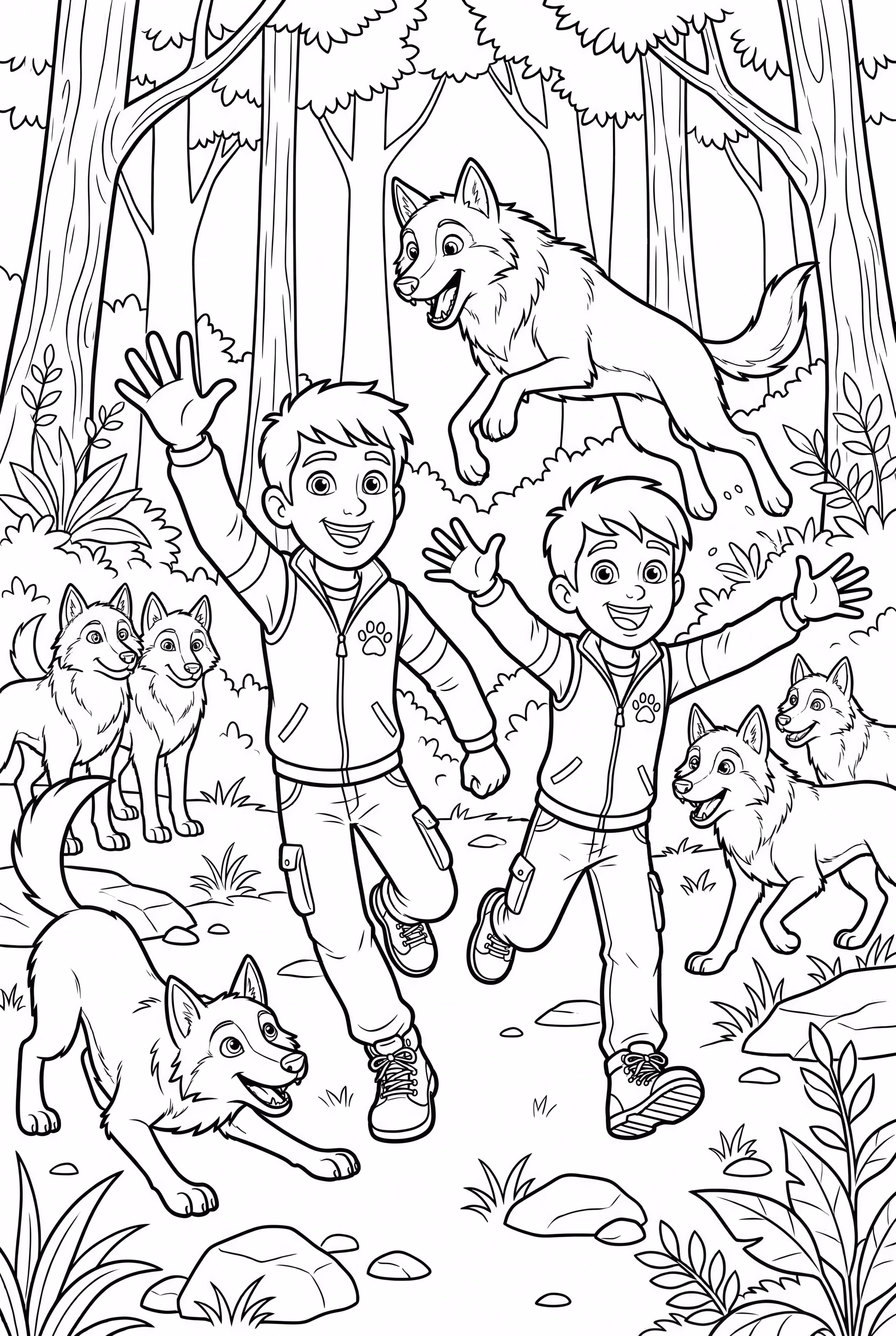Wild Kratts With A Pack Of Wolves