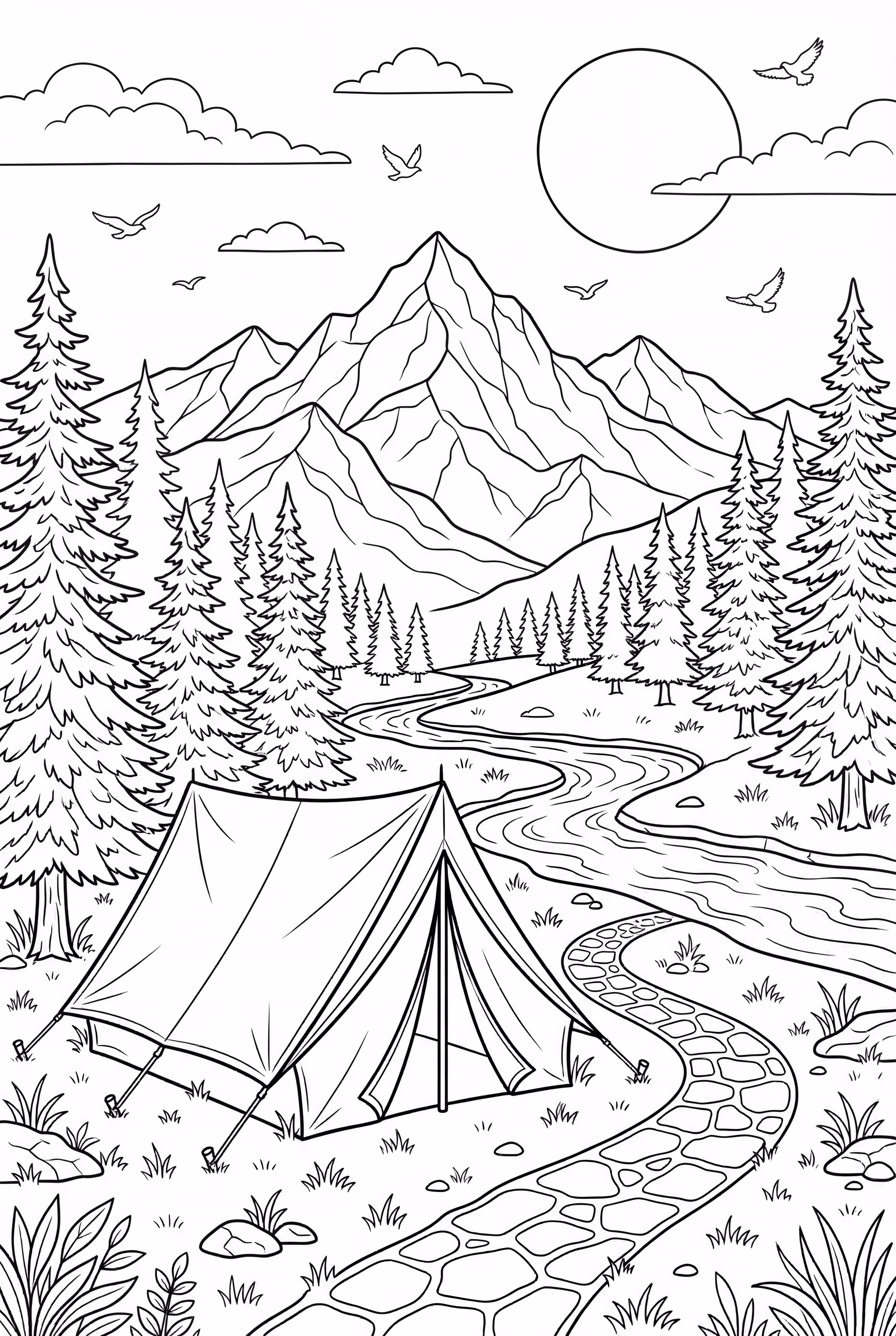 Wilderness Camping Ground Panorama