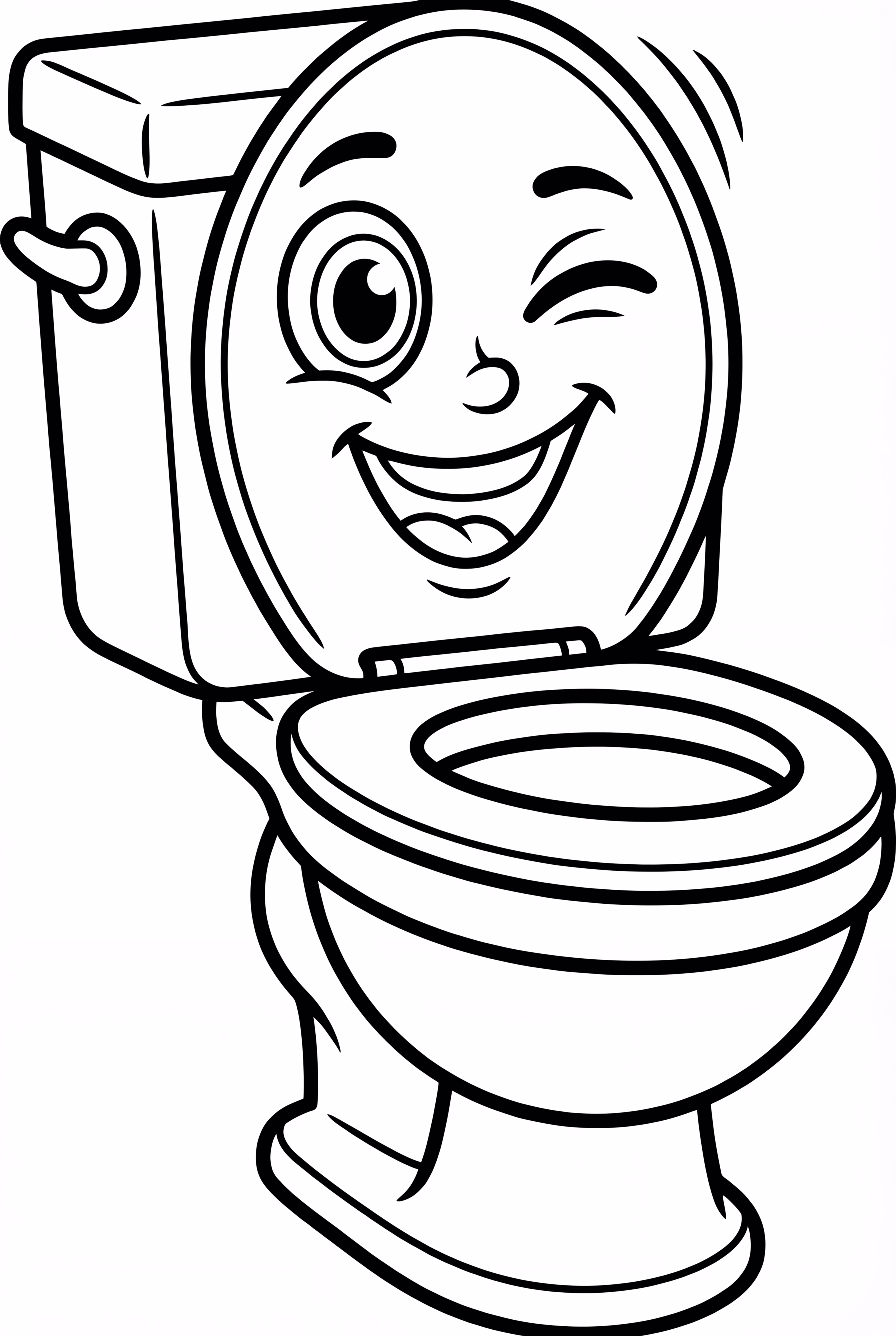 Toilette Skibidi qui fait un clin d'œil