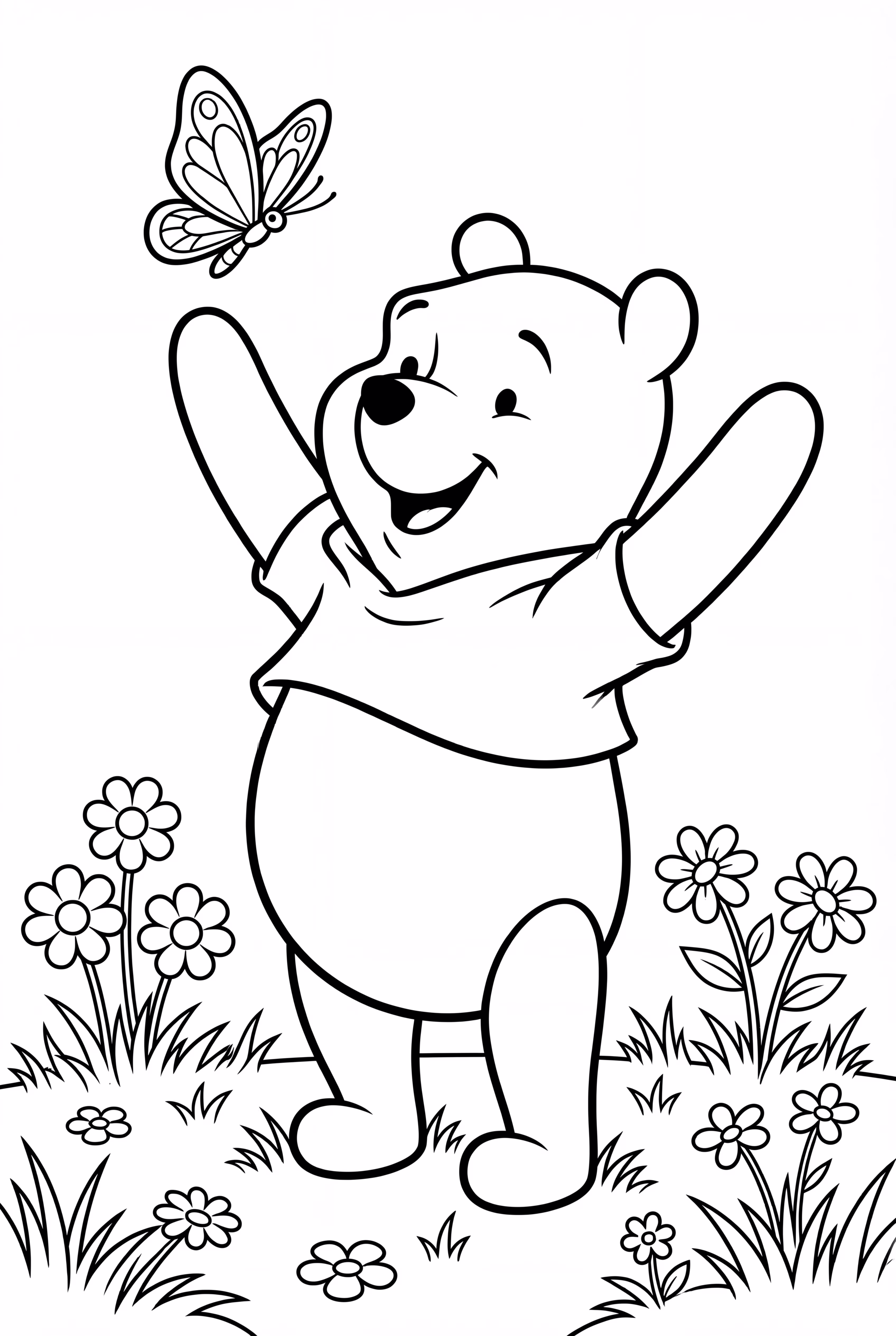 winnie l'ourson chasse aux papillons