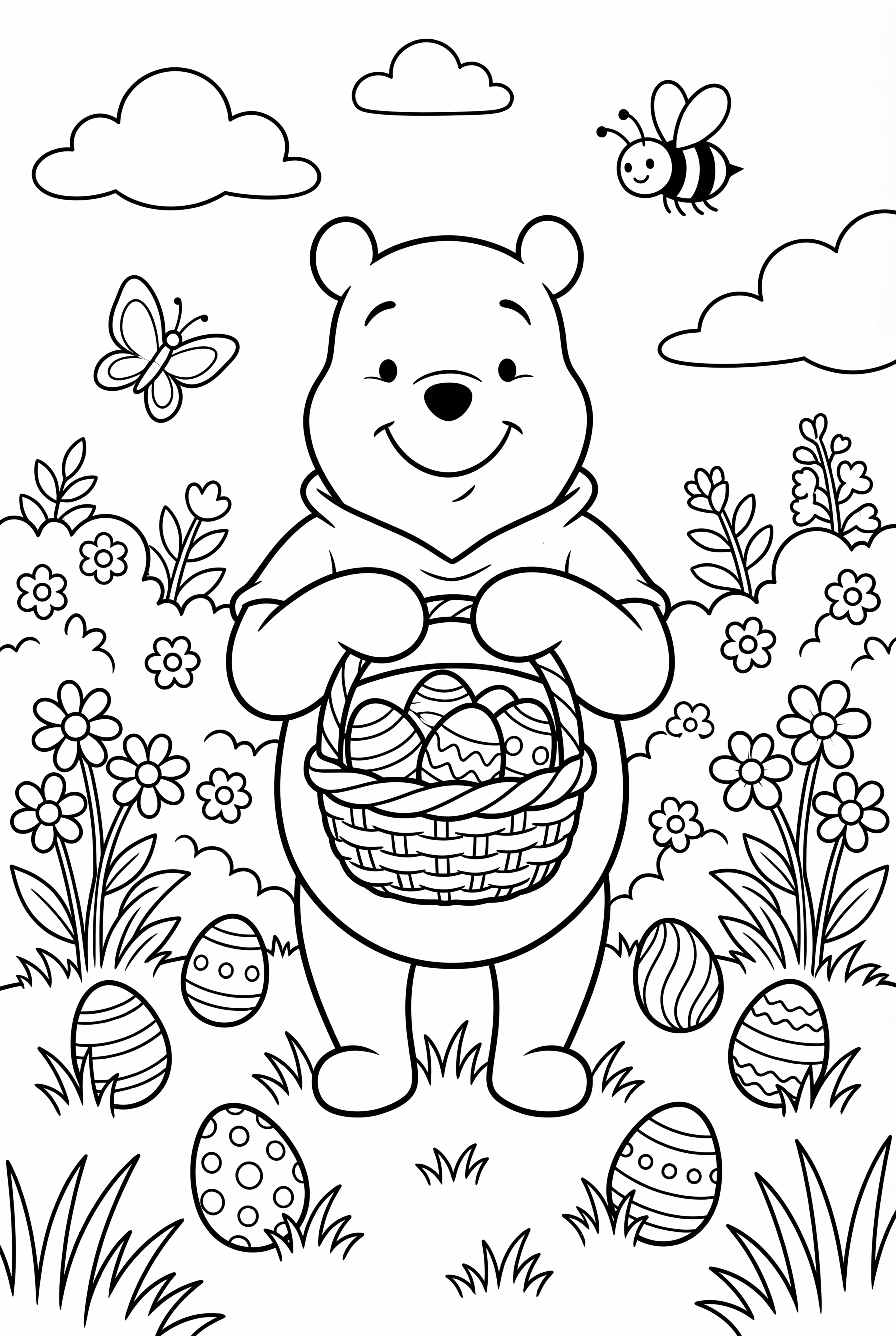 winnie l'ourson œufs de Pâques