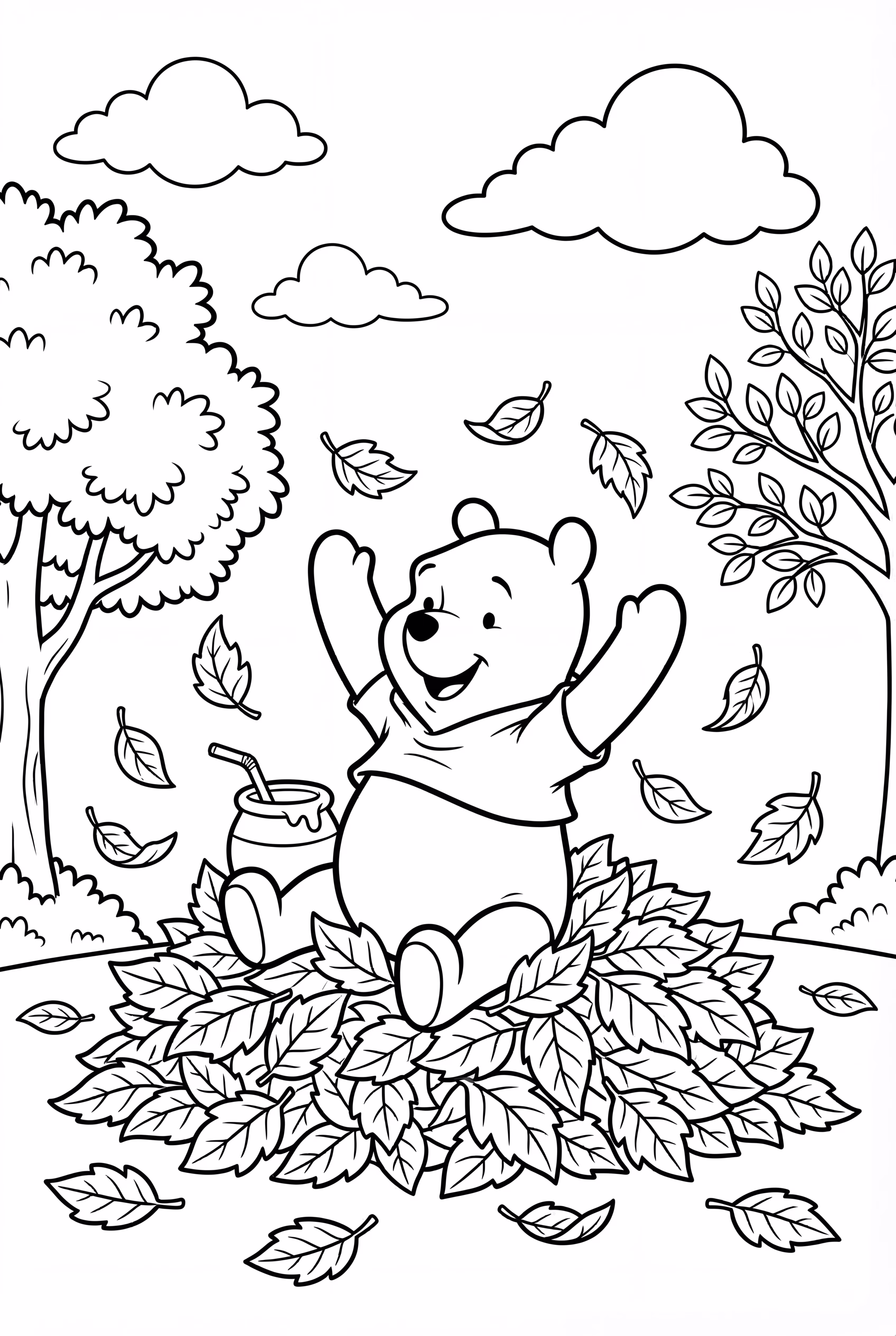 小熊维尼秋天的落叶