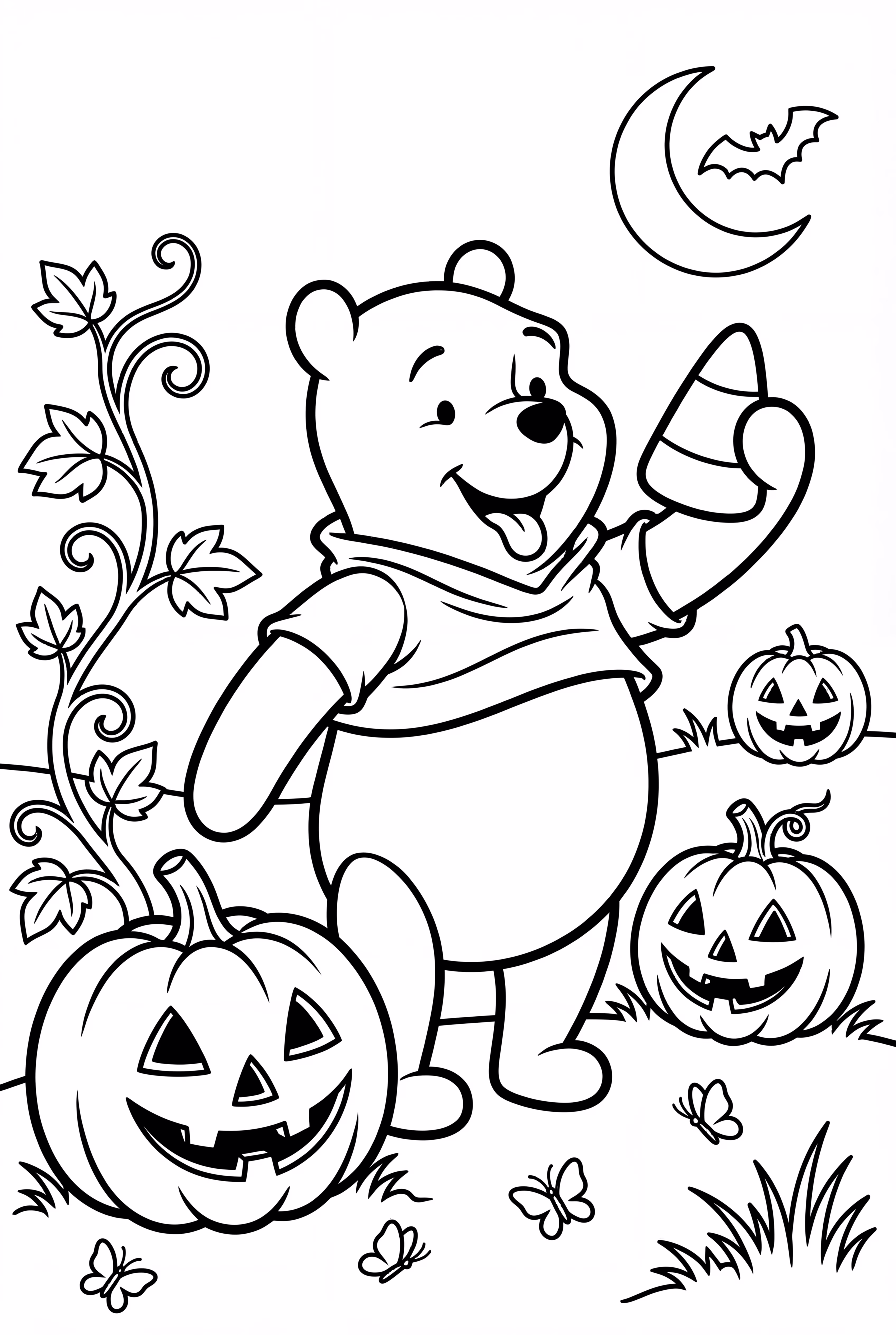 winnie l'ourson citrouille d'Halloween