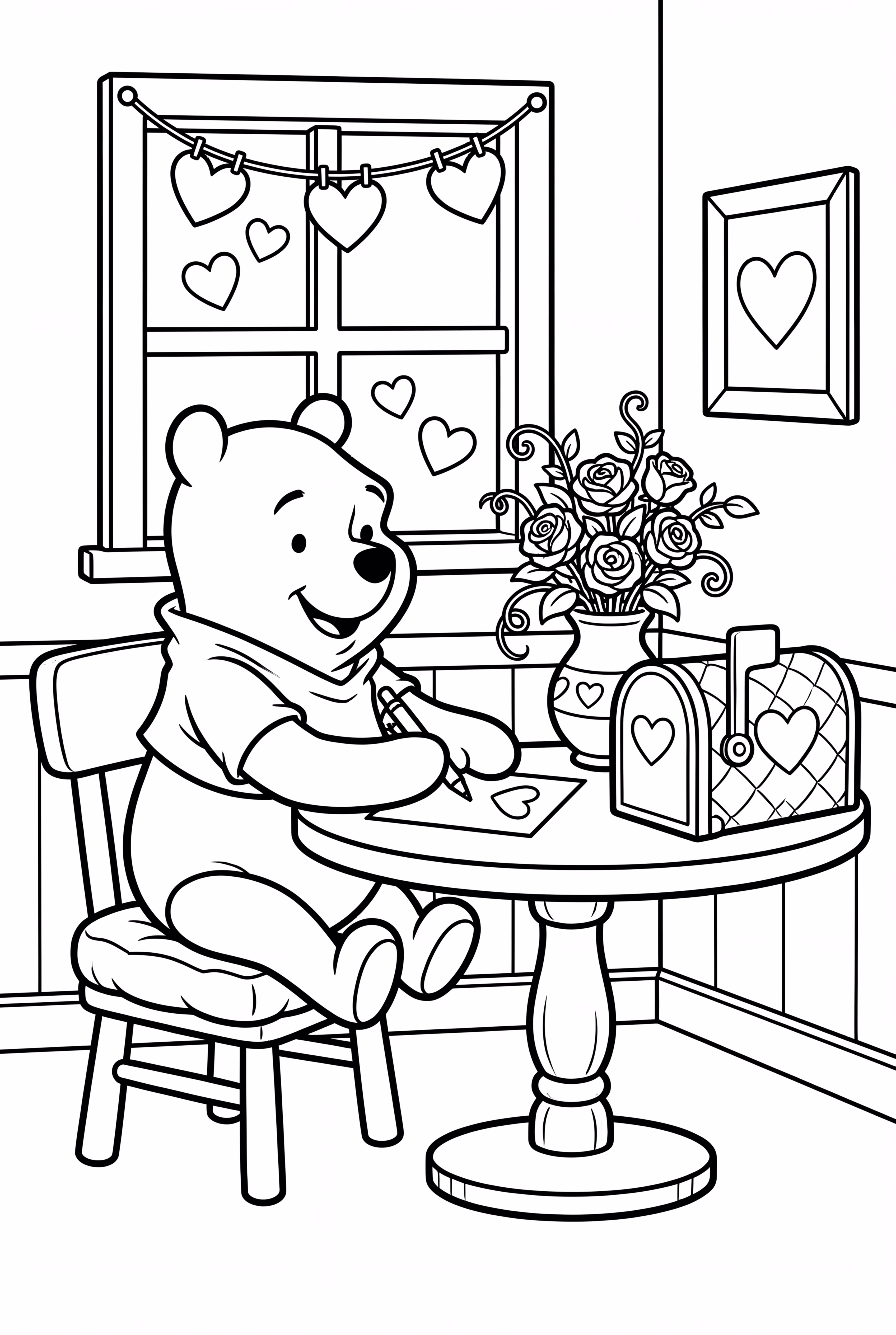 Winnie L'Ourson Lettre de Saint-Valentin Message