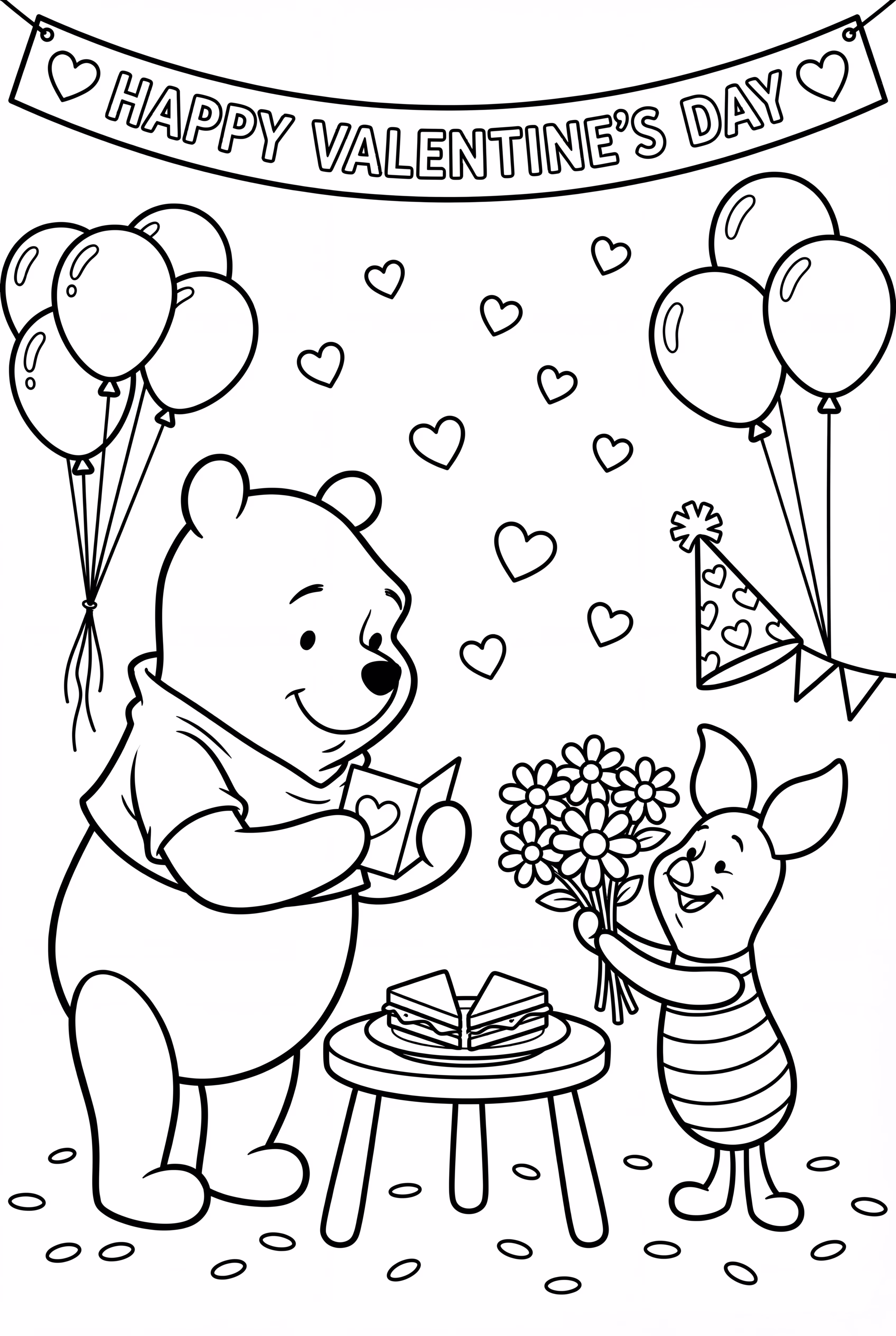 小熊维尼情人节派对气泡