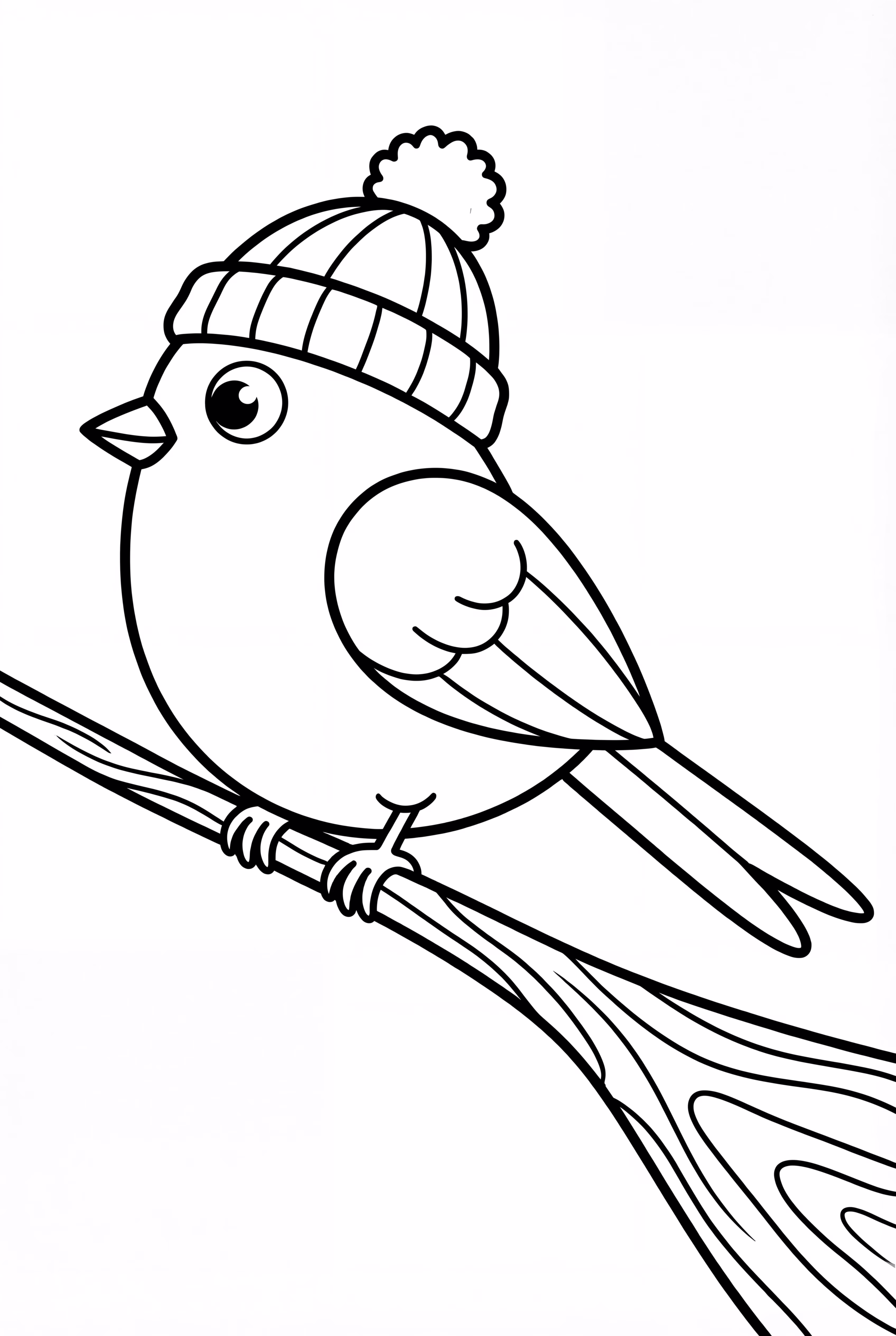 Winter Bird on a Branch