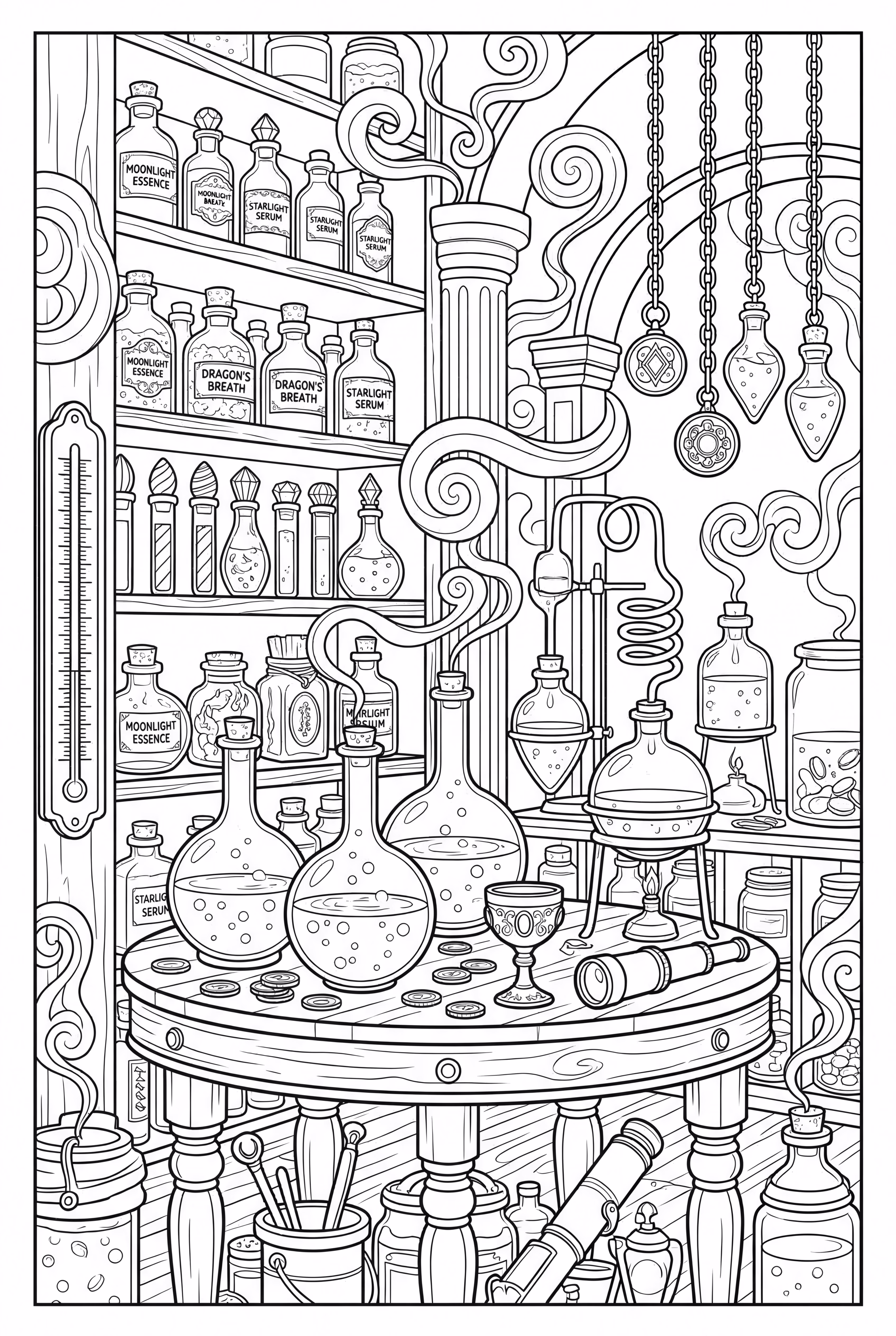 bruja mezclando pociones