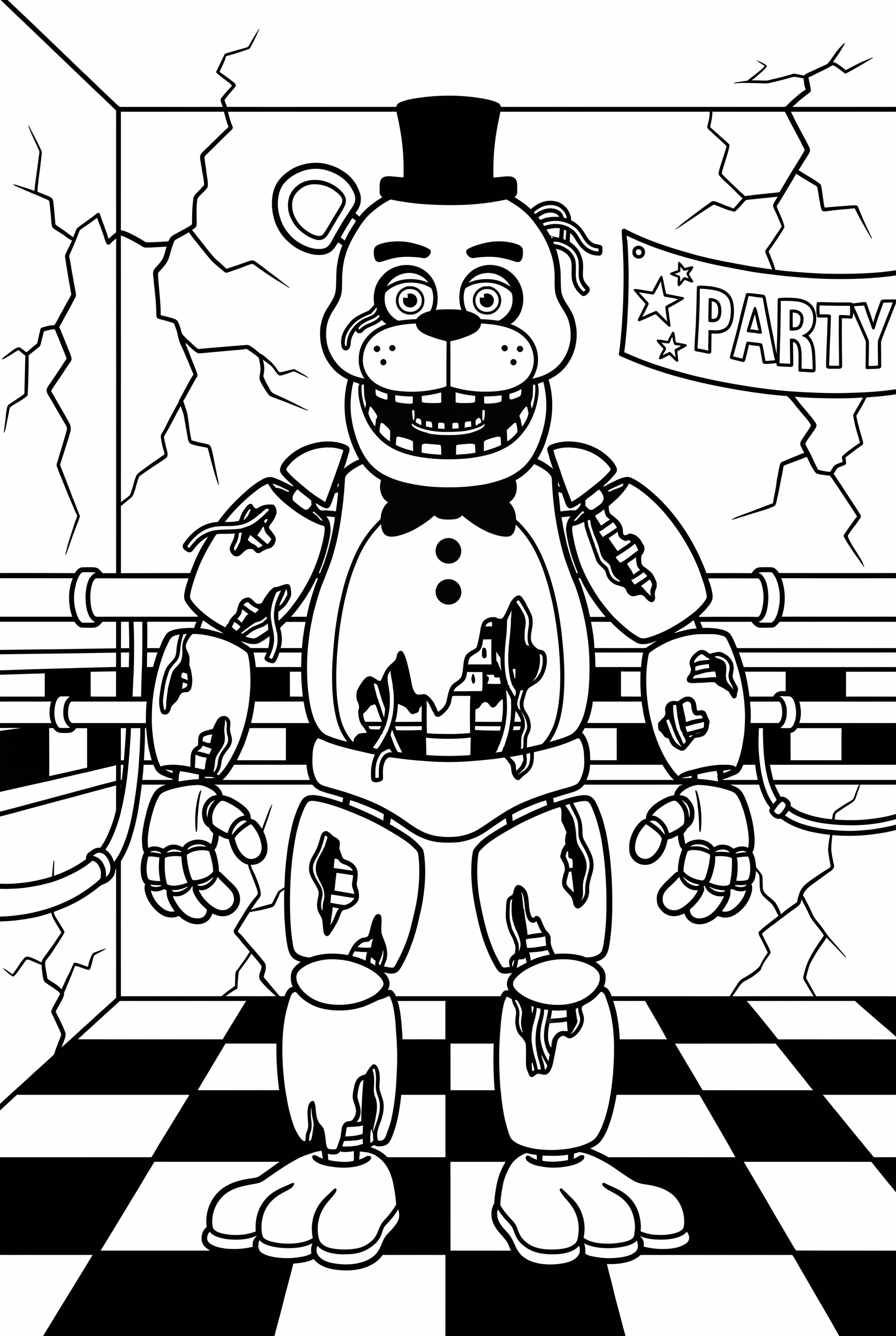 Freddy Definhado Com Fios Expostos