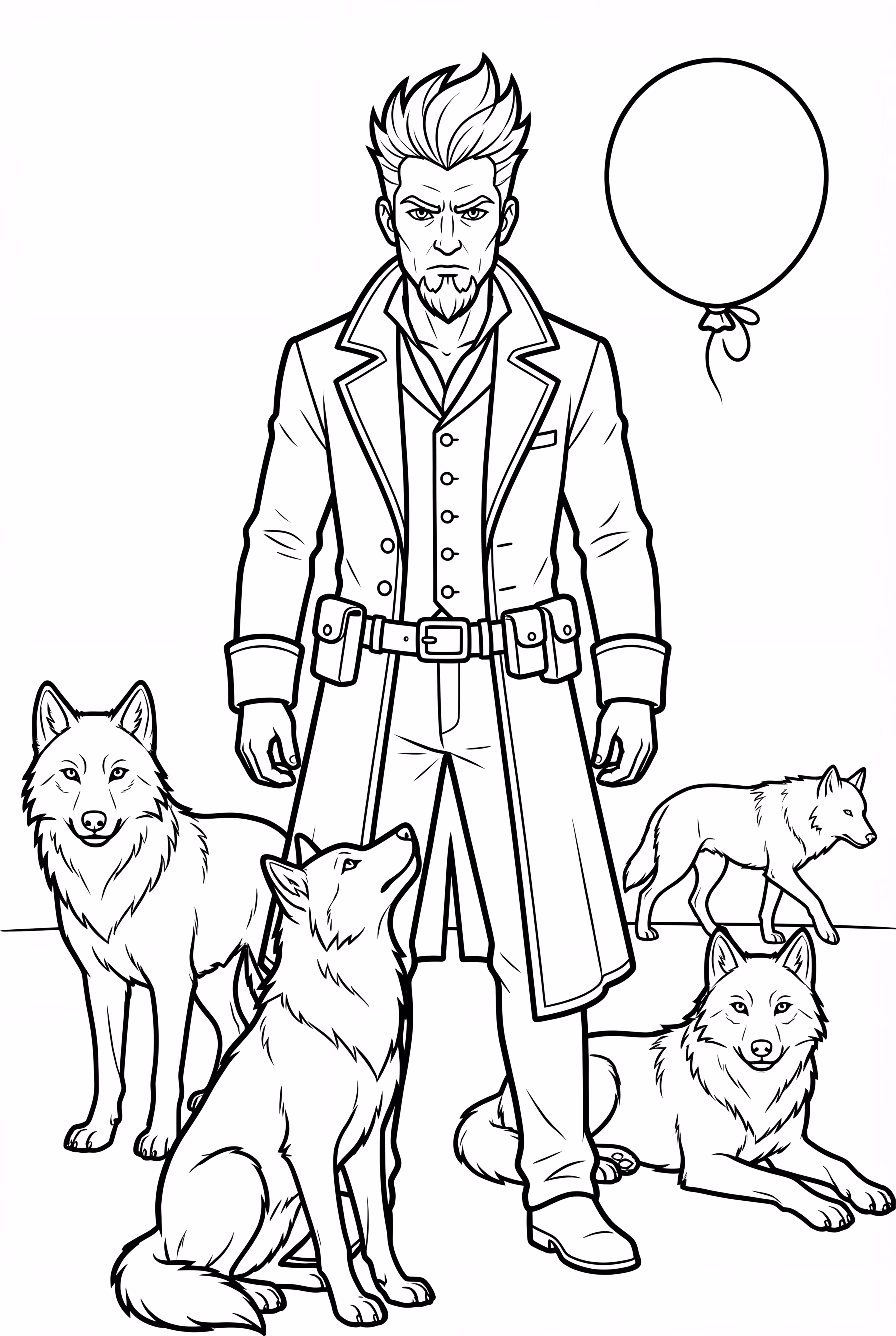 Wolverine Leading A Pack Of Wolves