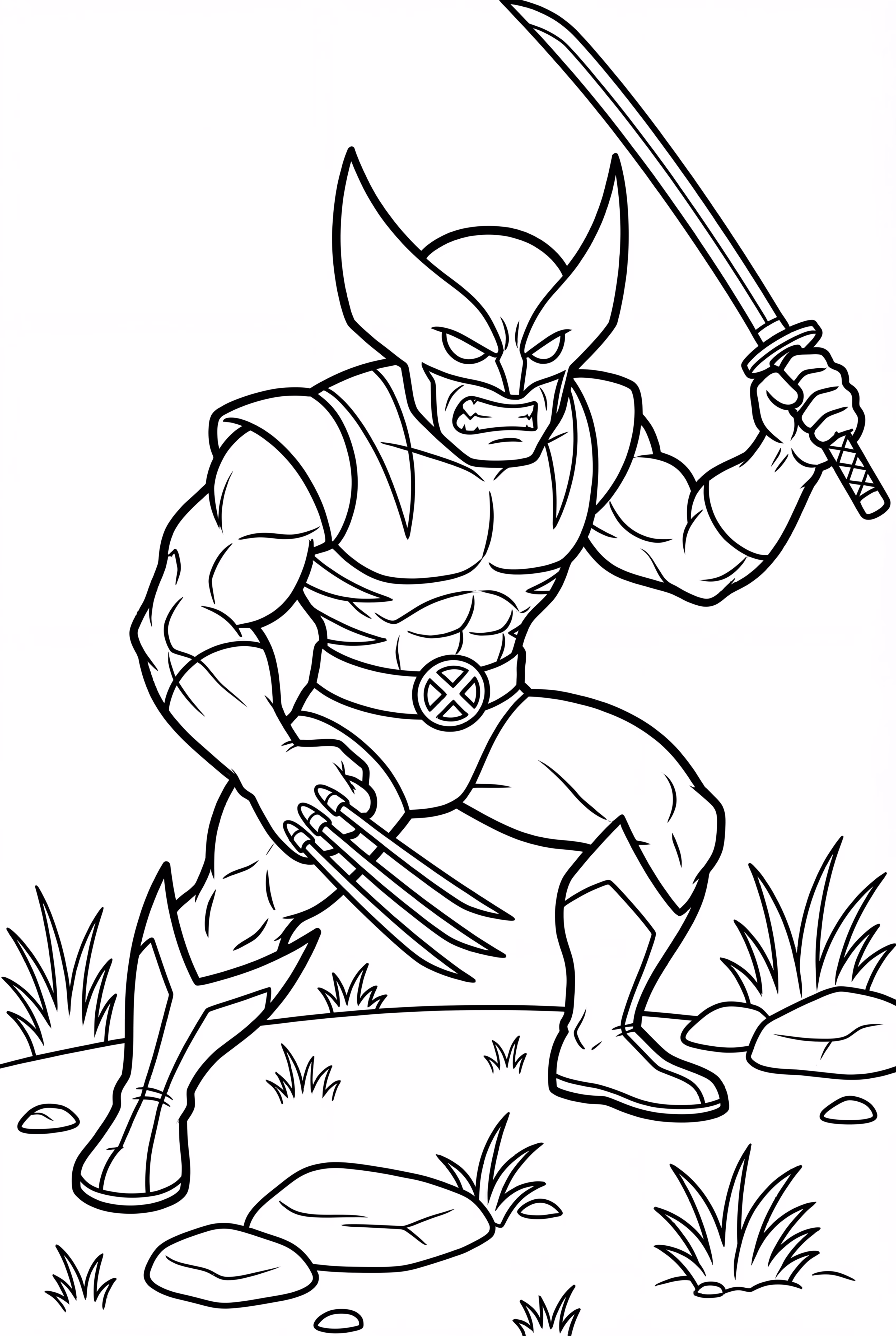 持武士刀的金刚狼