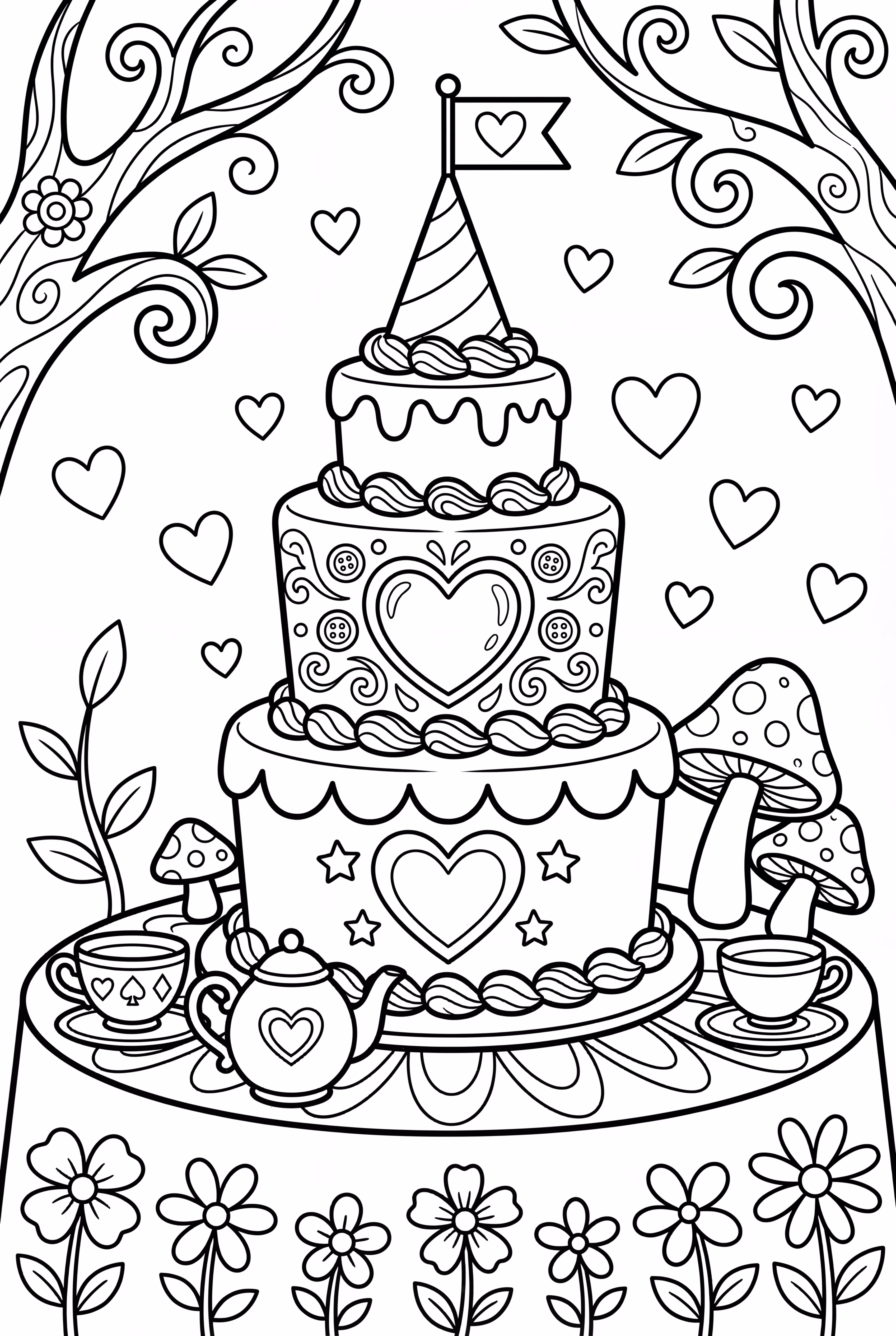 Wonderland Tea Party Cake