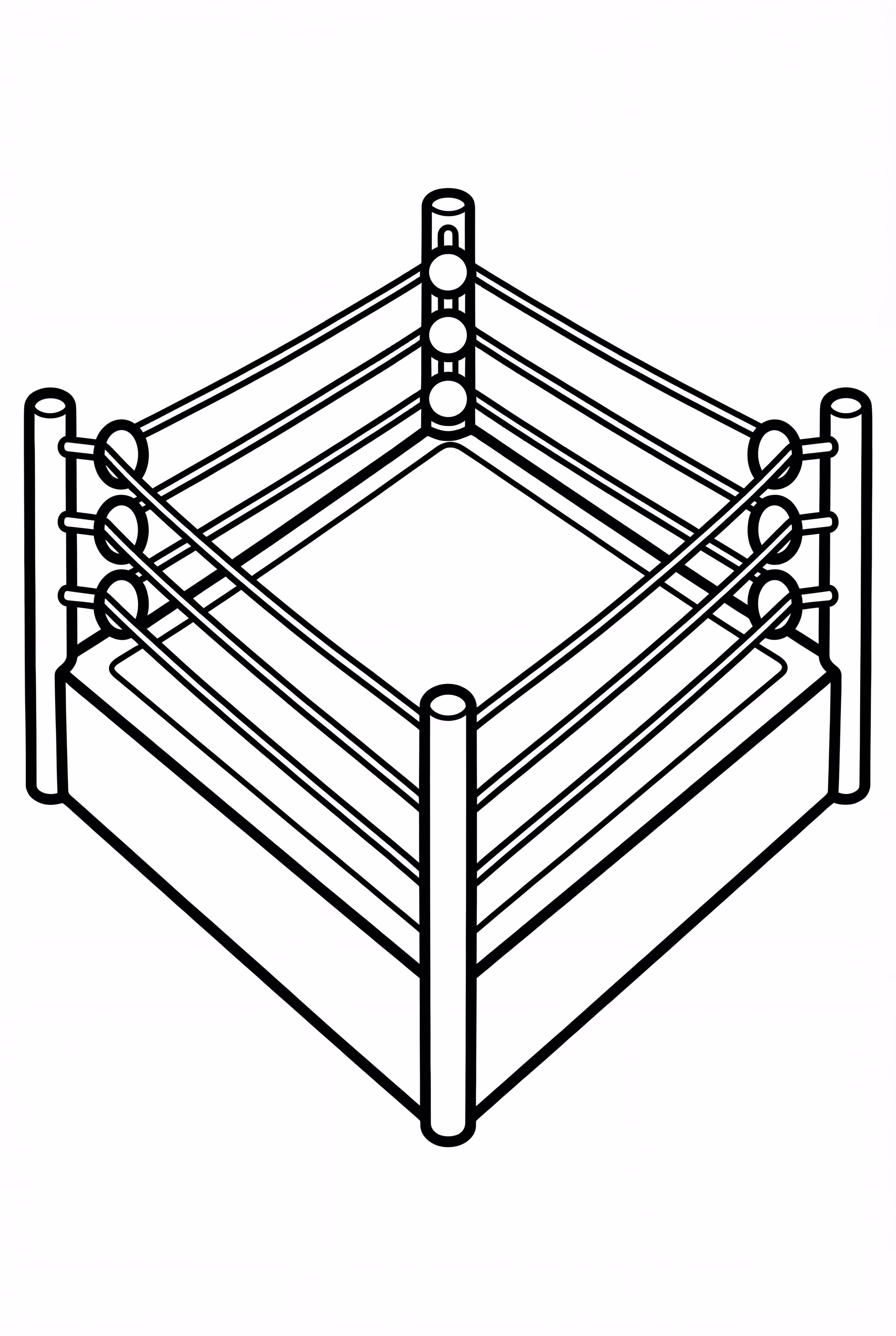 WWE Ring With Turnbuckle Pads