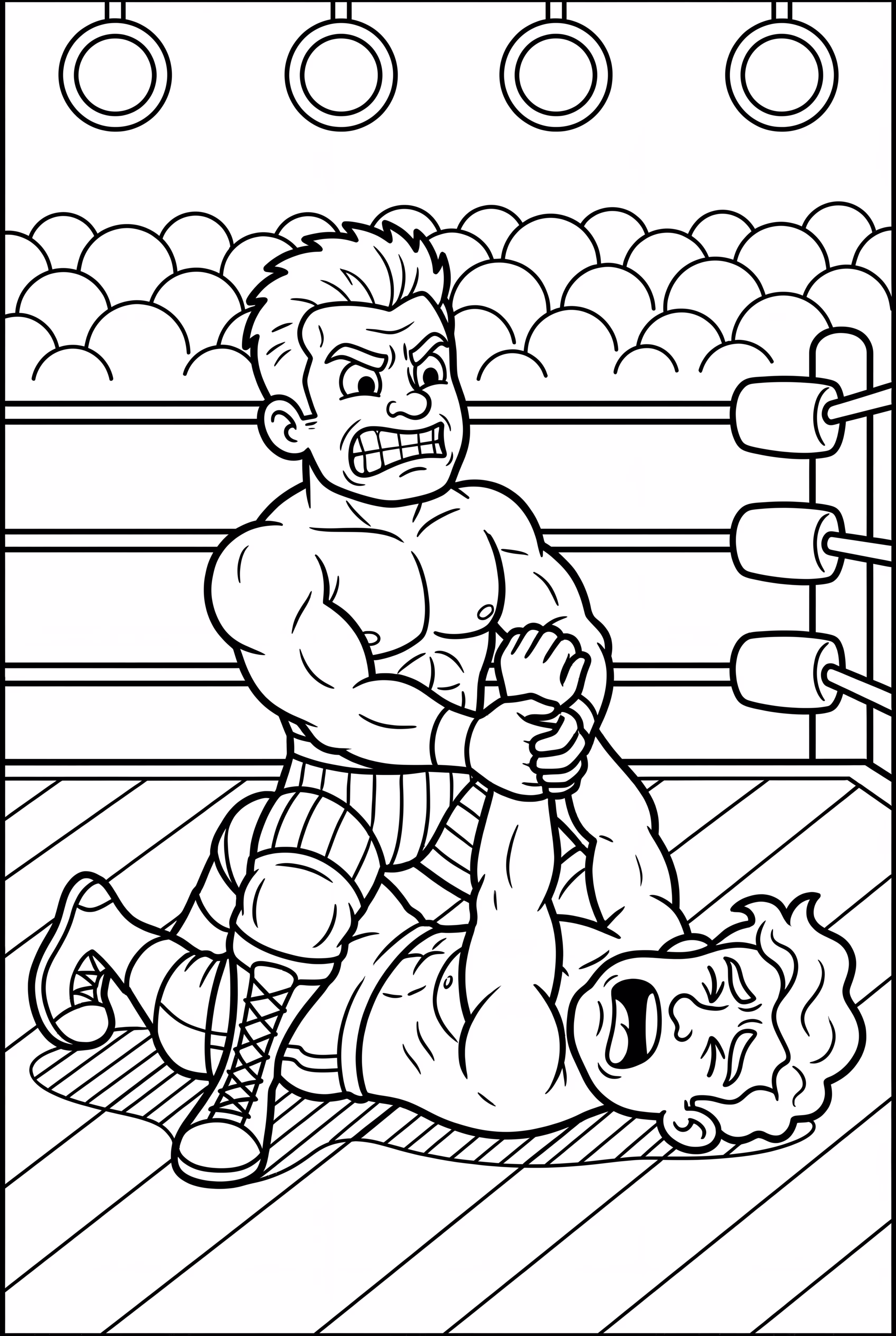 WWE Wrestler Applying Armlock