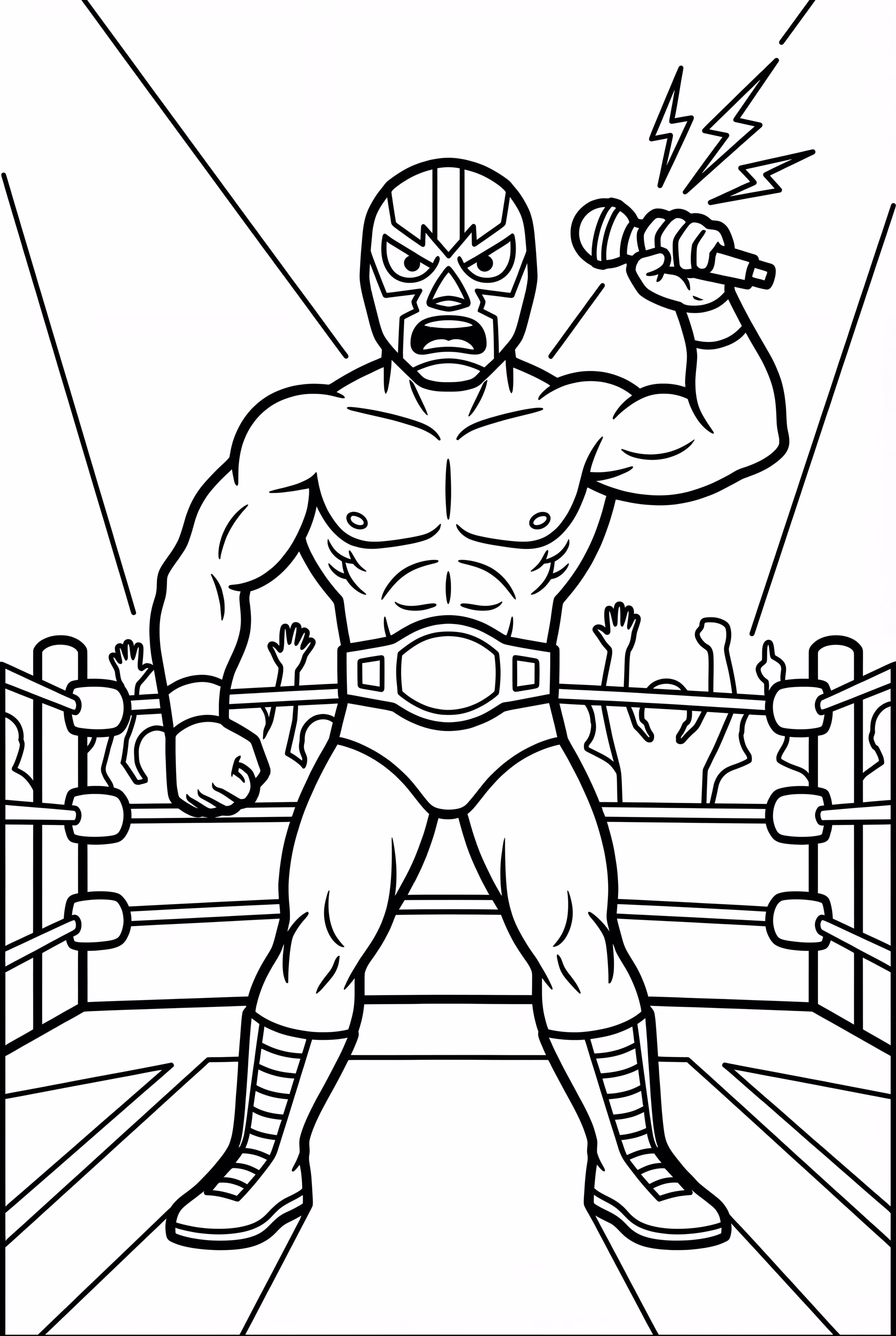 WWE Wrestler Holding Microphone