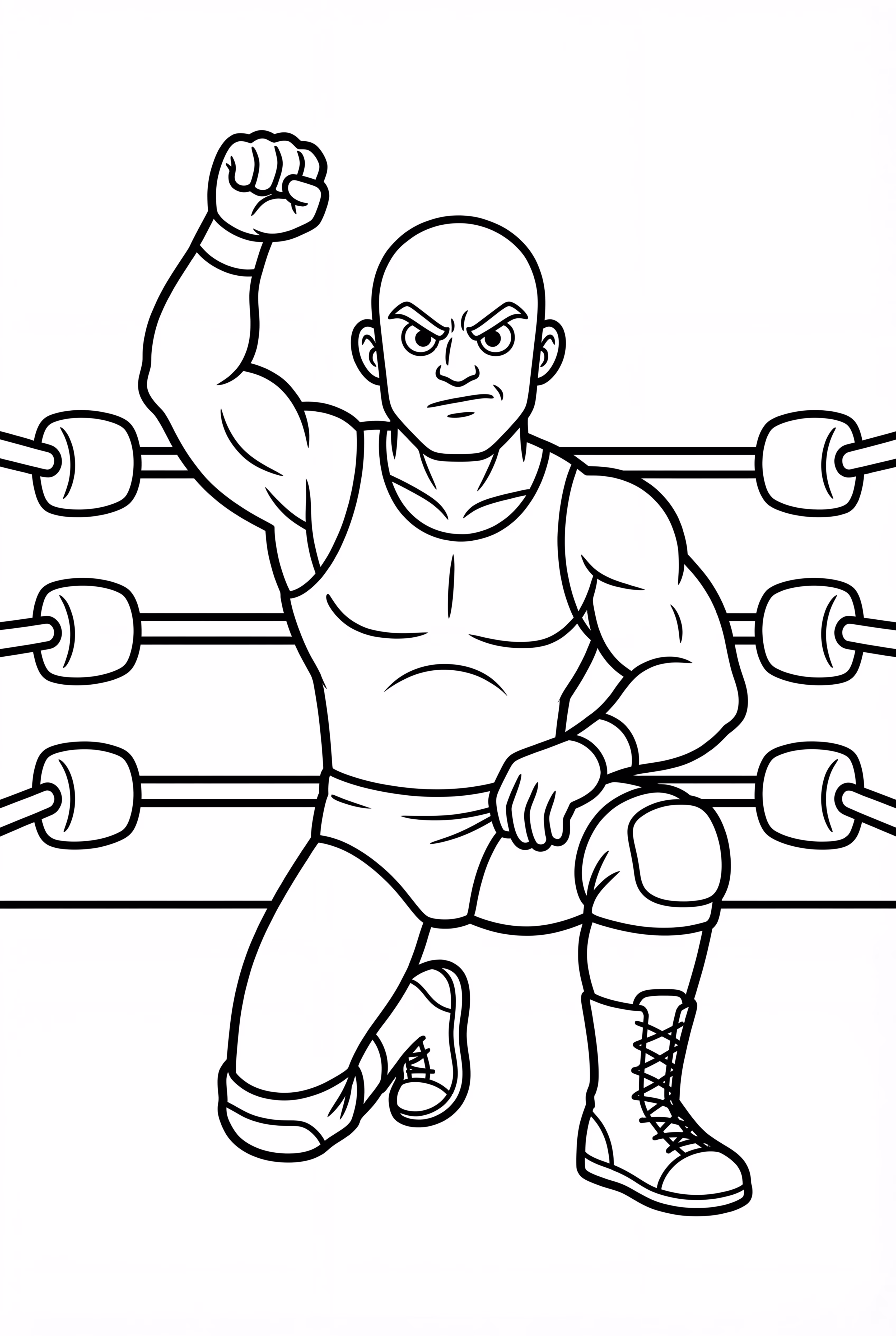 WWE Wrestler Kneeling In Ring