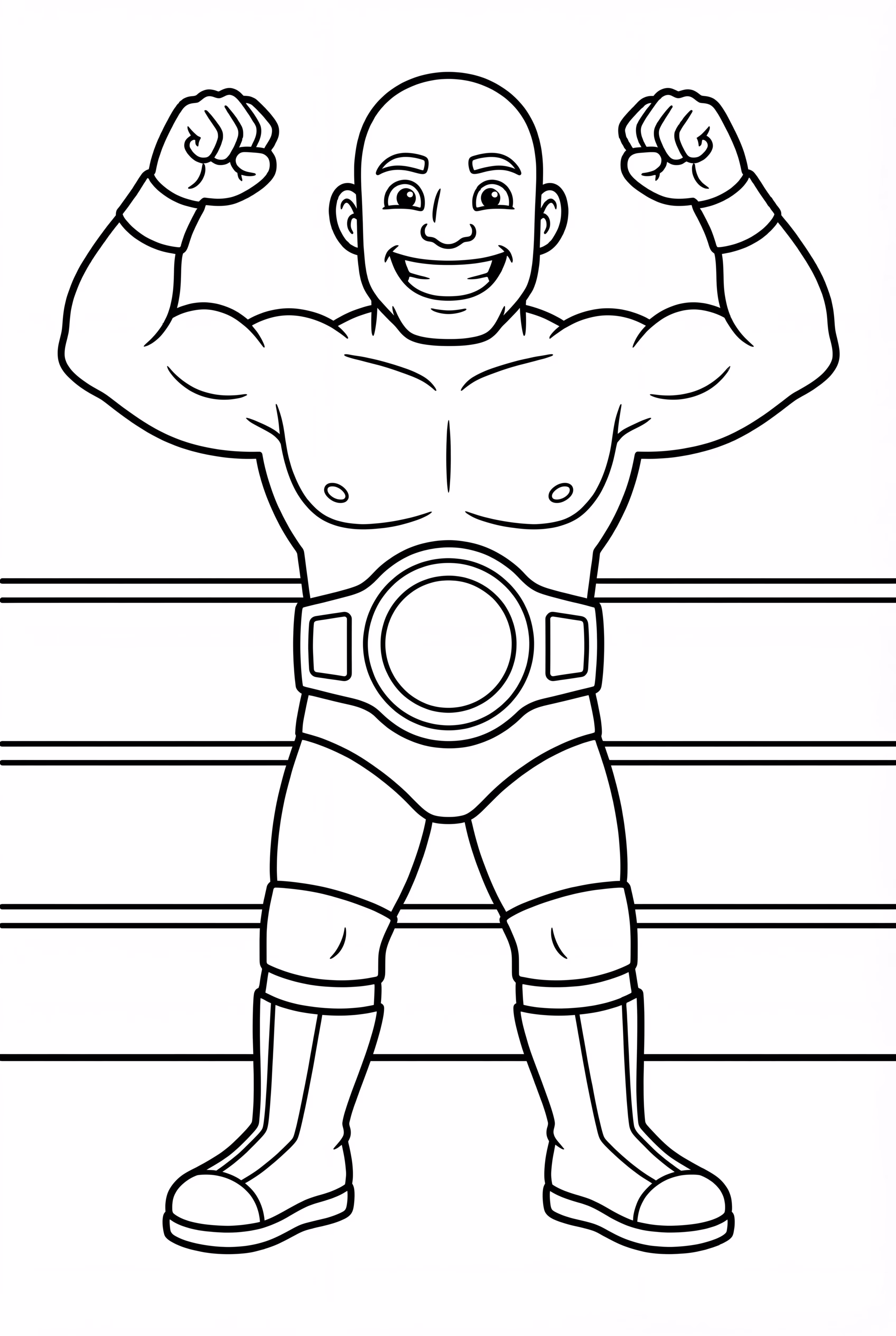 Pose de victoria de luchador de la WWE