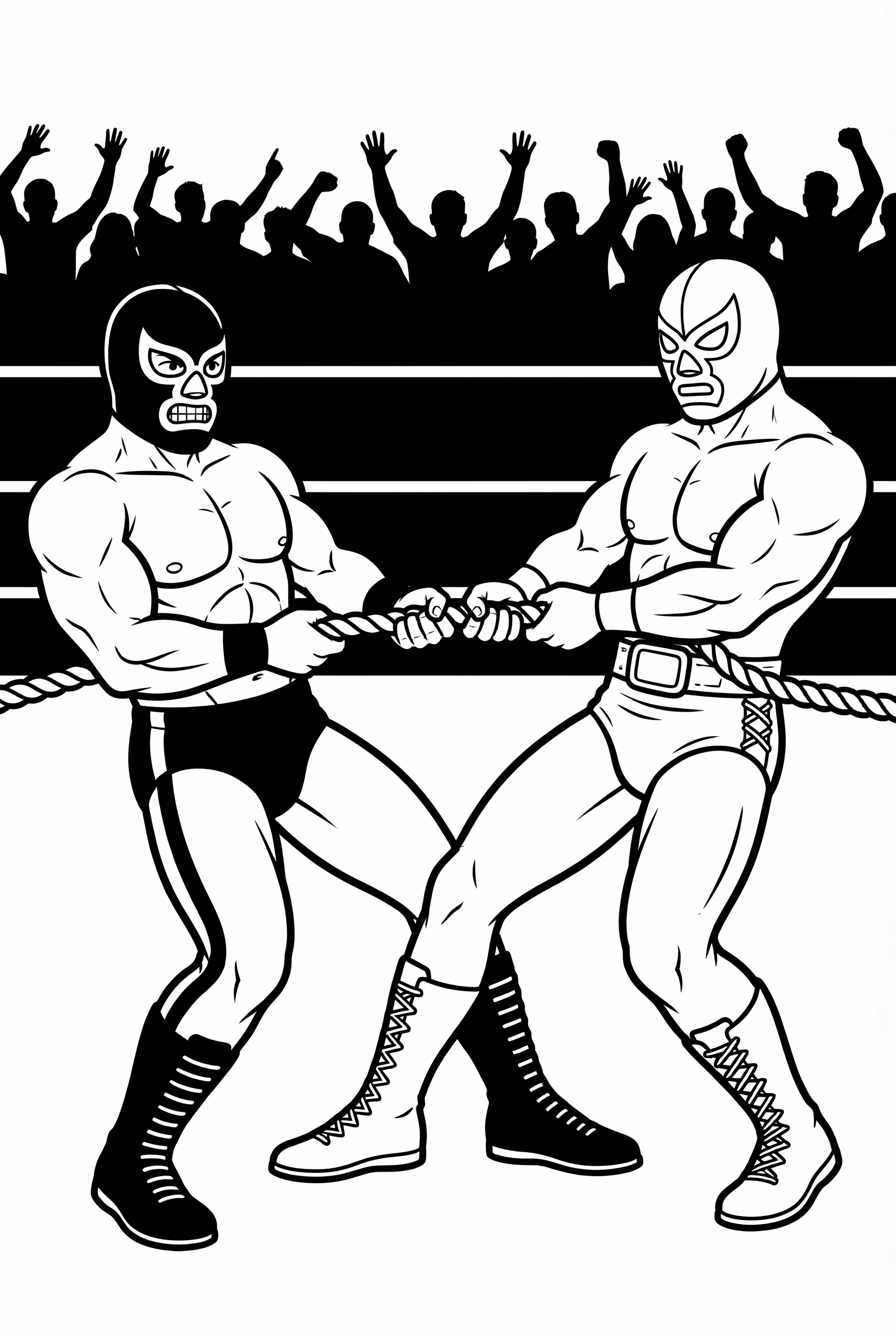 WWE Wrestler im Tauziehen