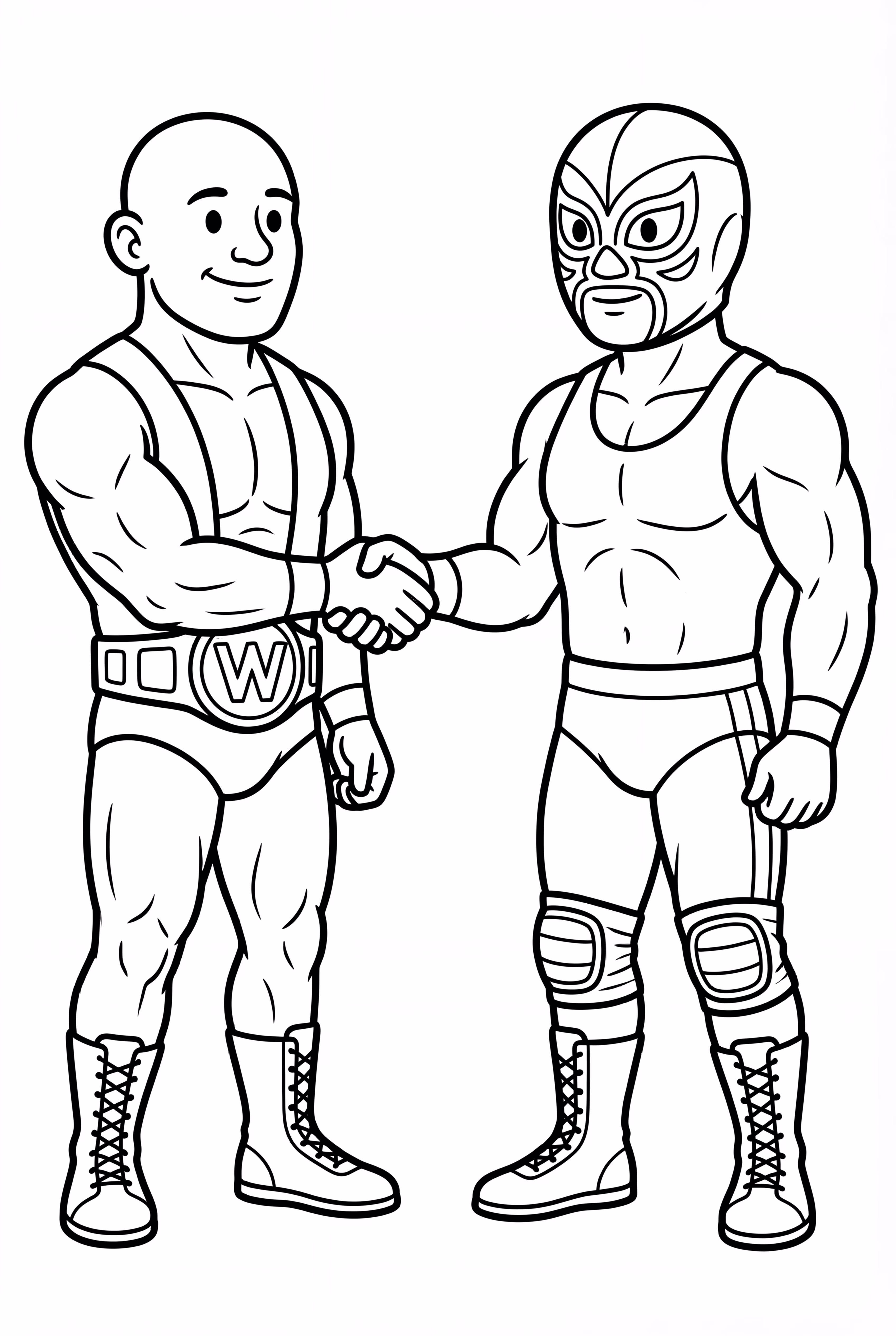 WWE Wrestlers Shaking Hands
