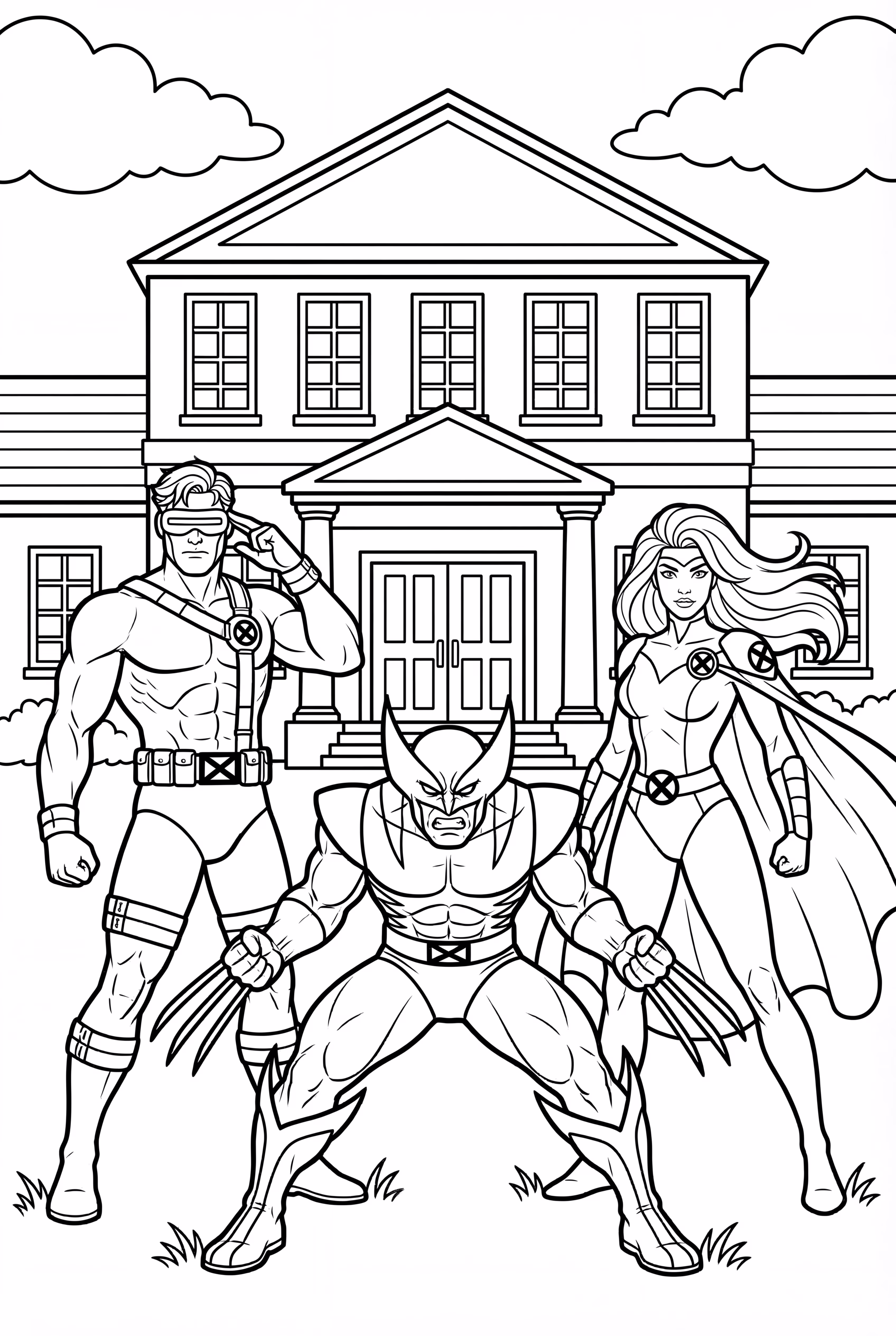 X-Men Defending The X-Mansion