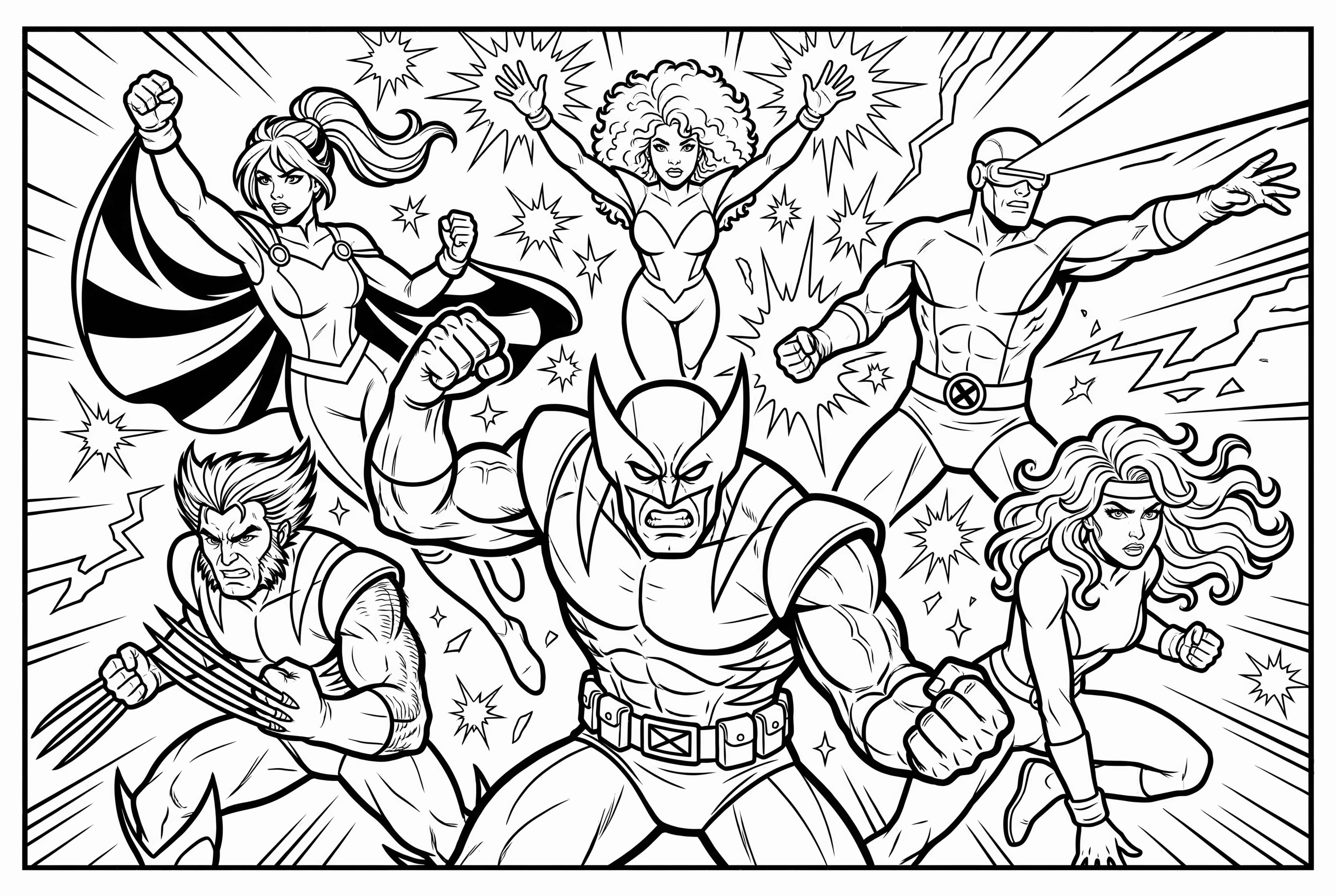 X-Men in a Dynamic Battle Pose