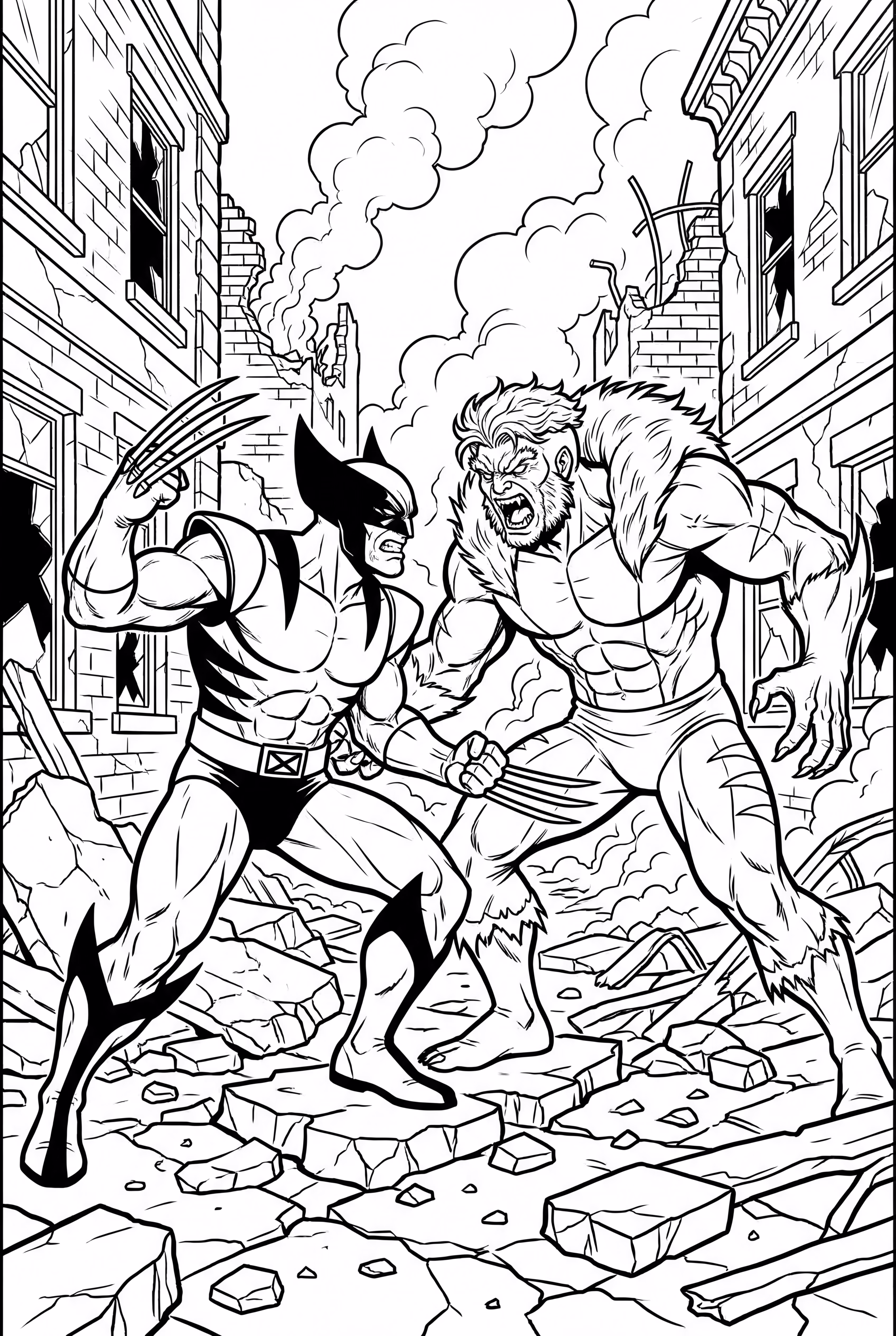 X-Men Wolverine Versus Sabretooth Epic Fight