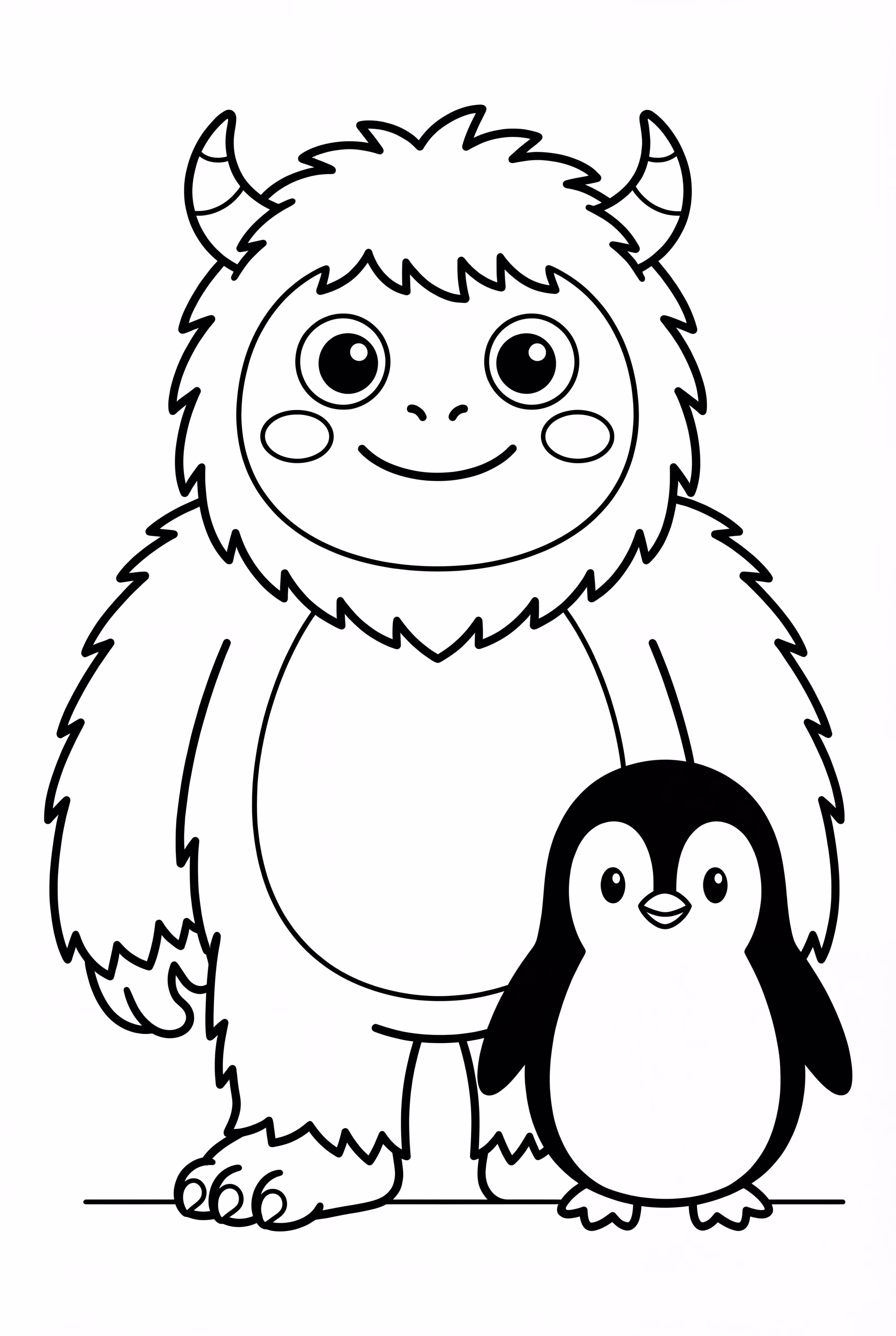 Yeti And A Little Penguin Friend