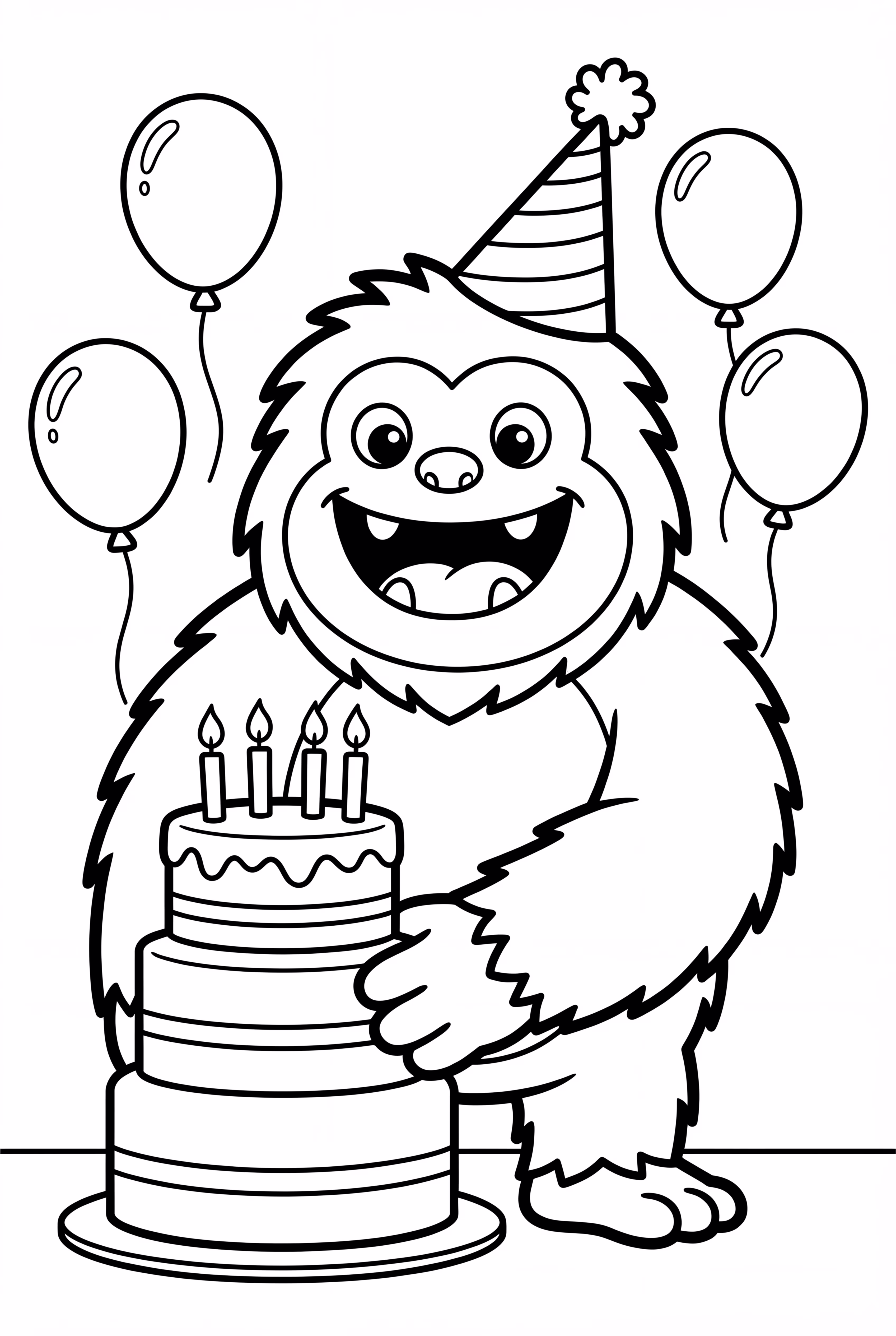 Yeti Celebrating A Birthday Party