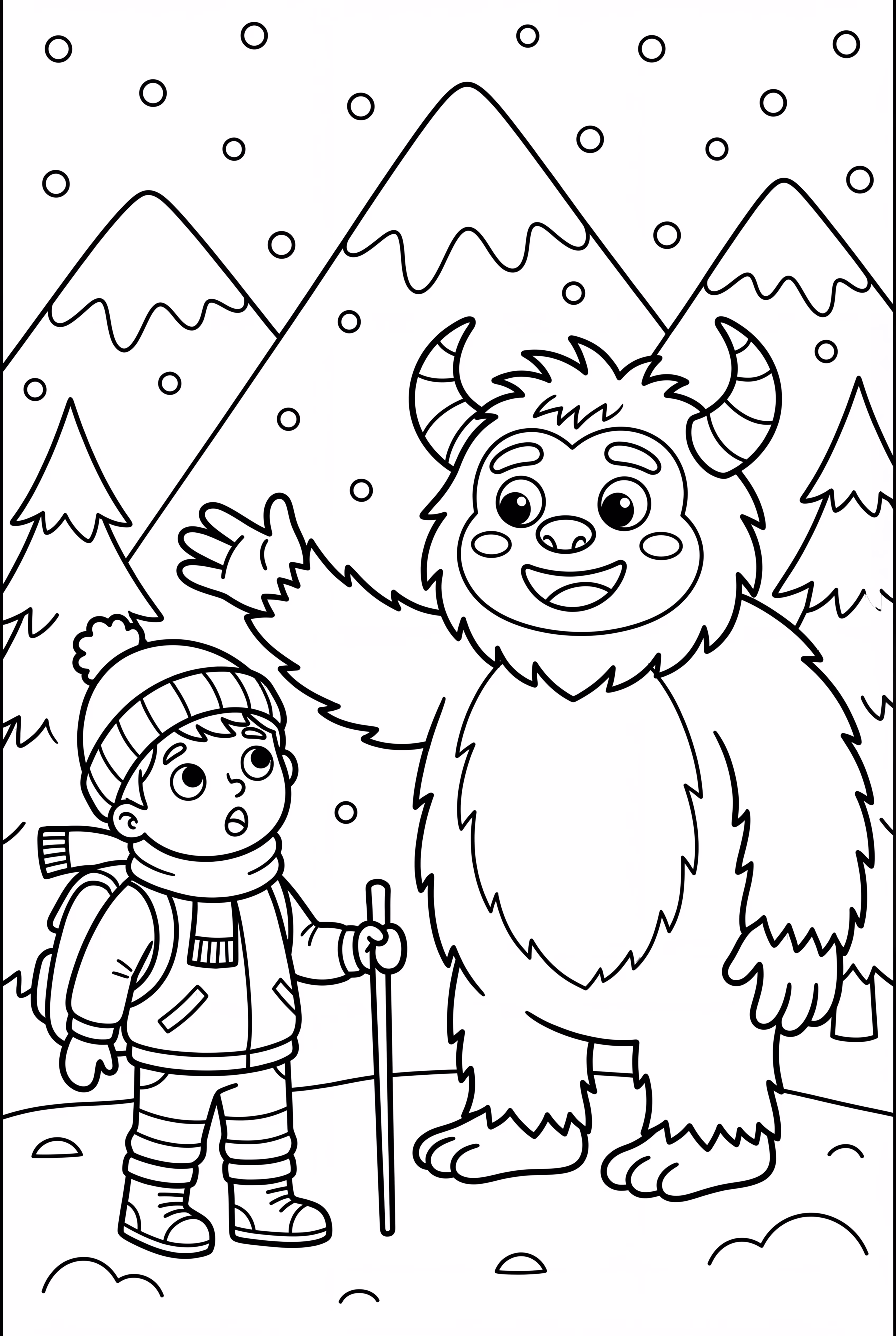 Yeti Guiding A Lost Hiker