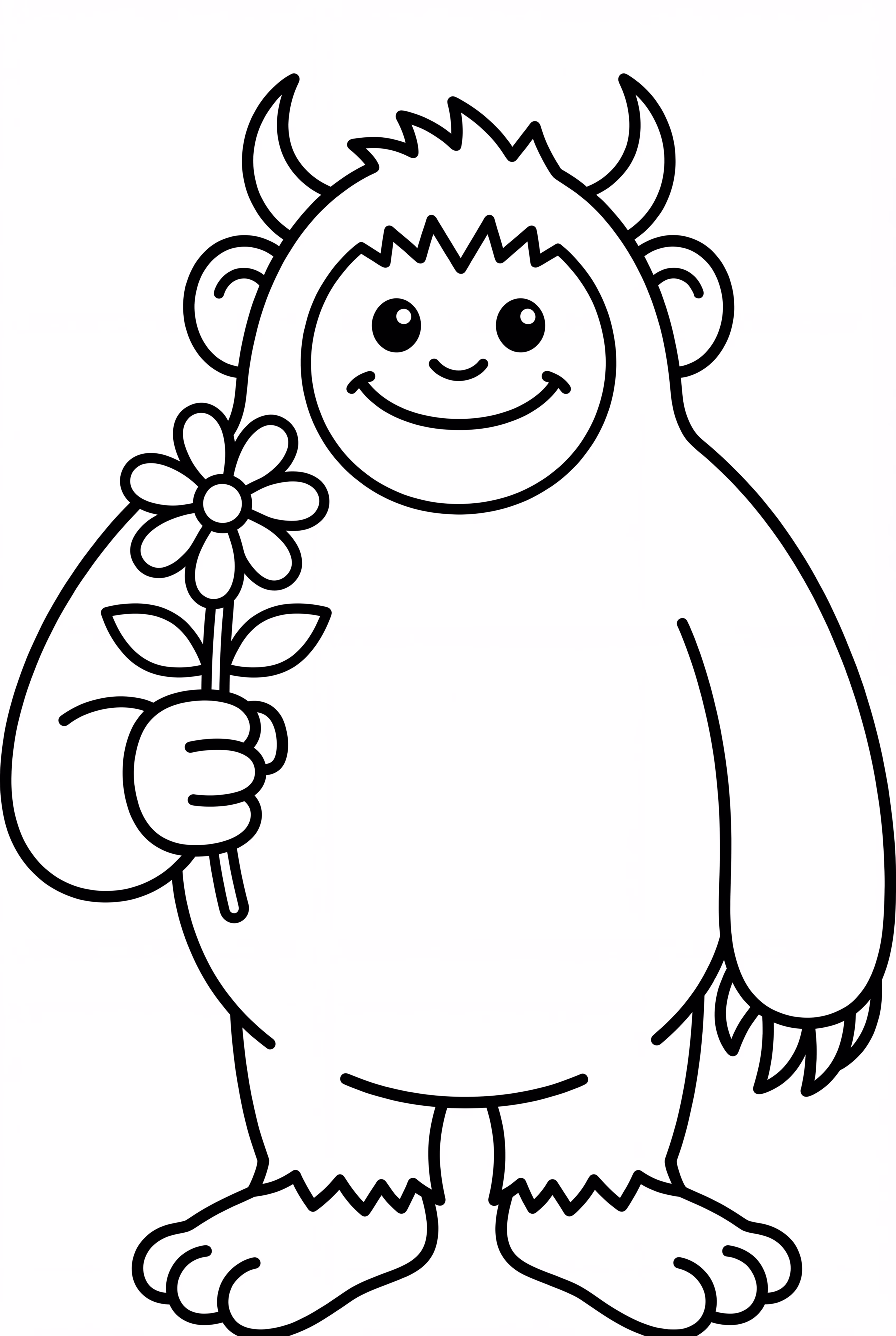 Yeti Holding A Flower
