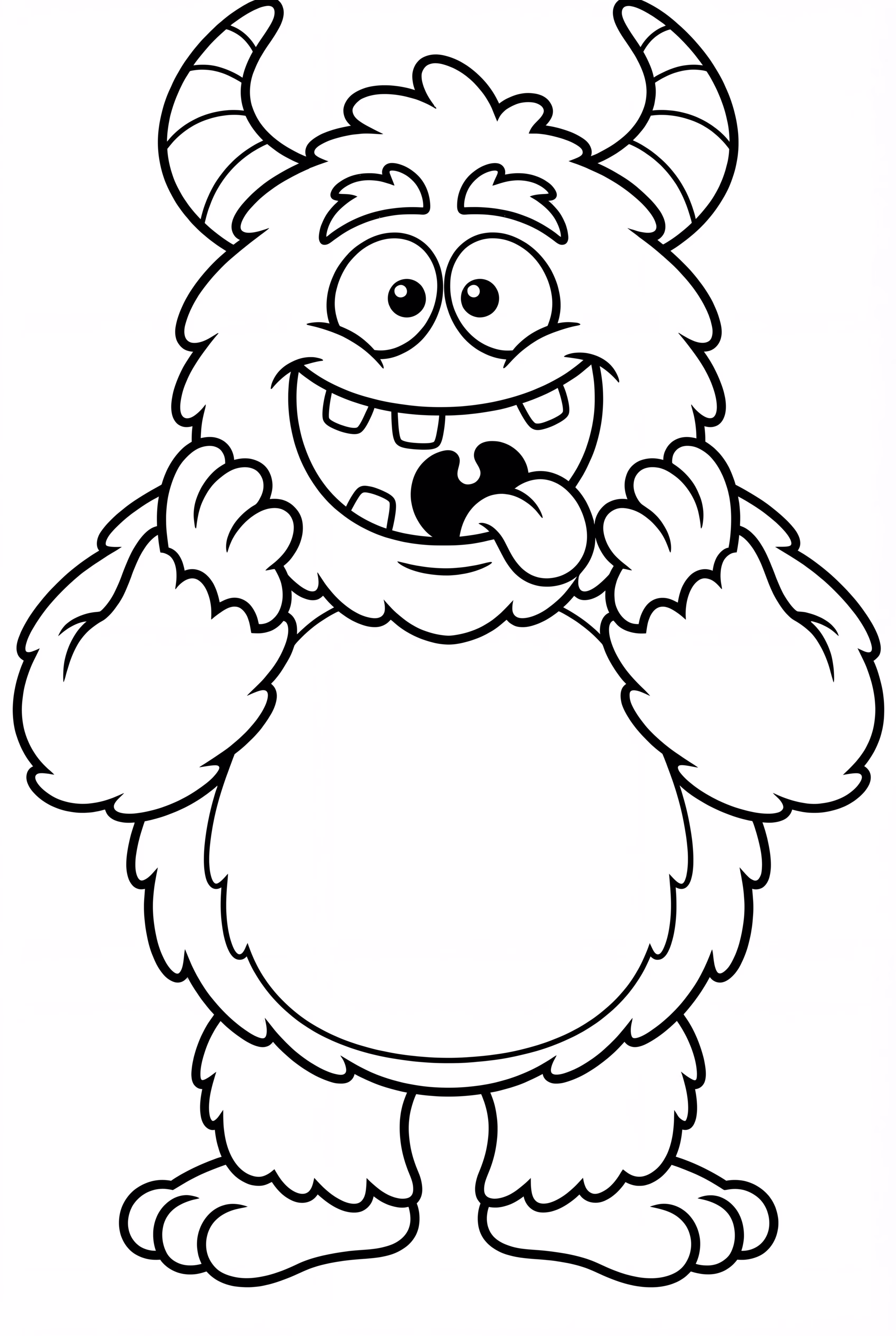 웃긴 표정을 짓는 예티