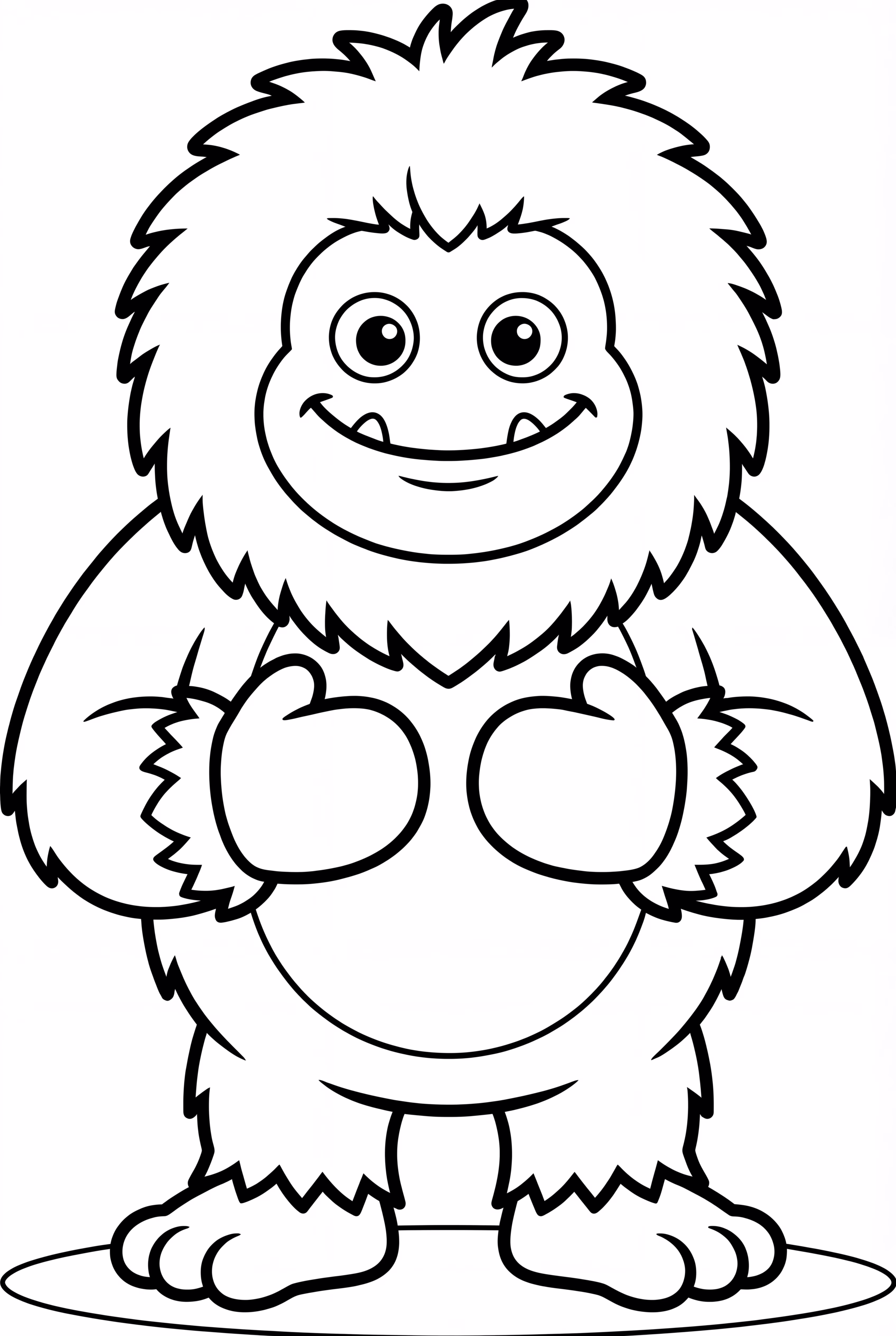 Yeti Wearing Mittens