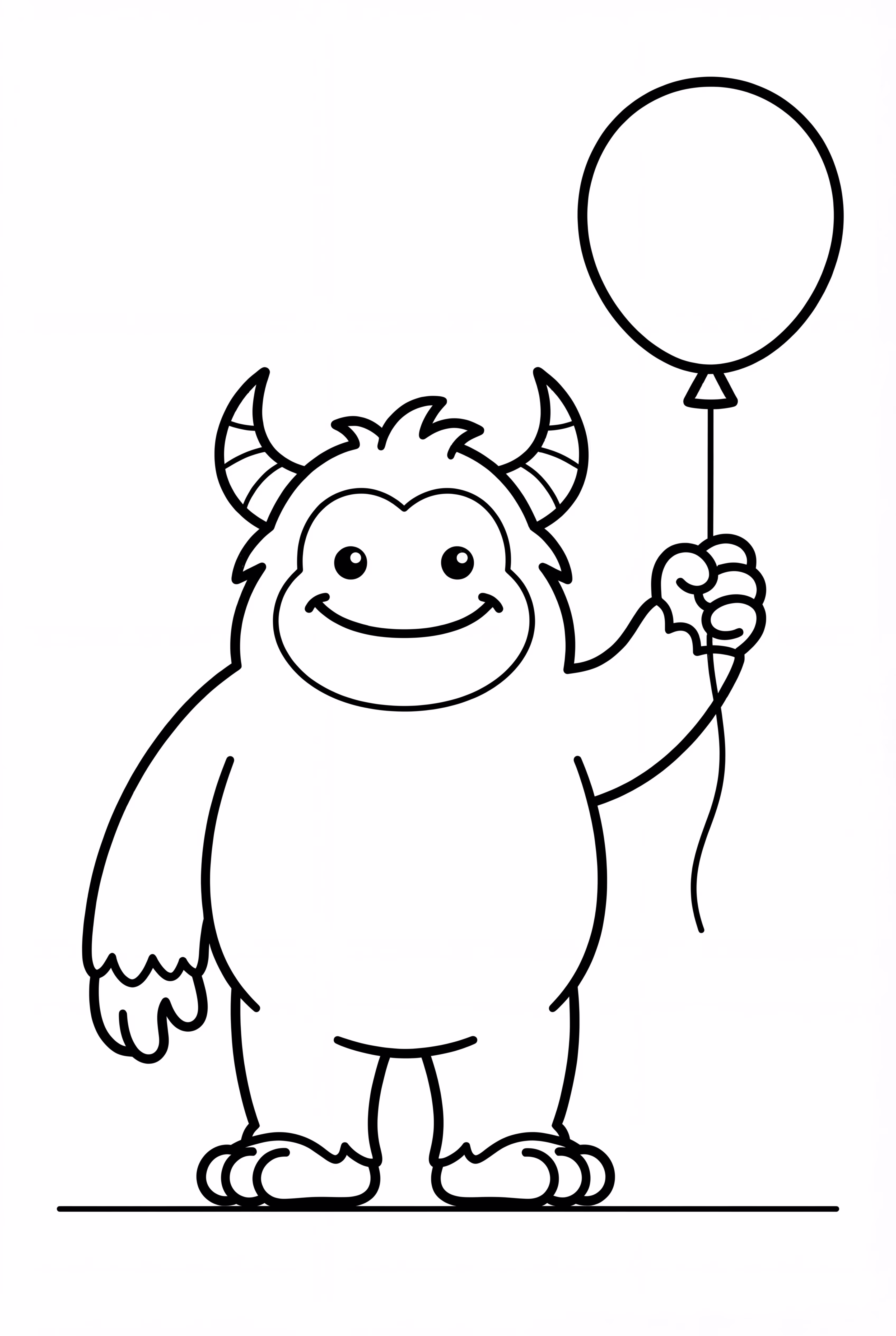 Yeti With A Single Balloon
