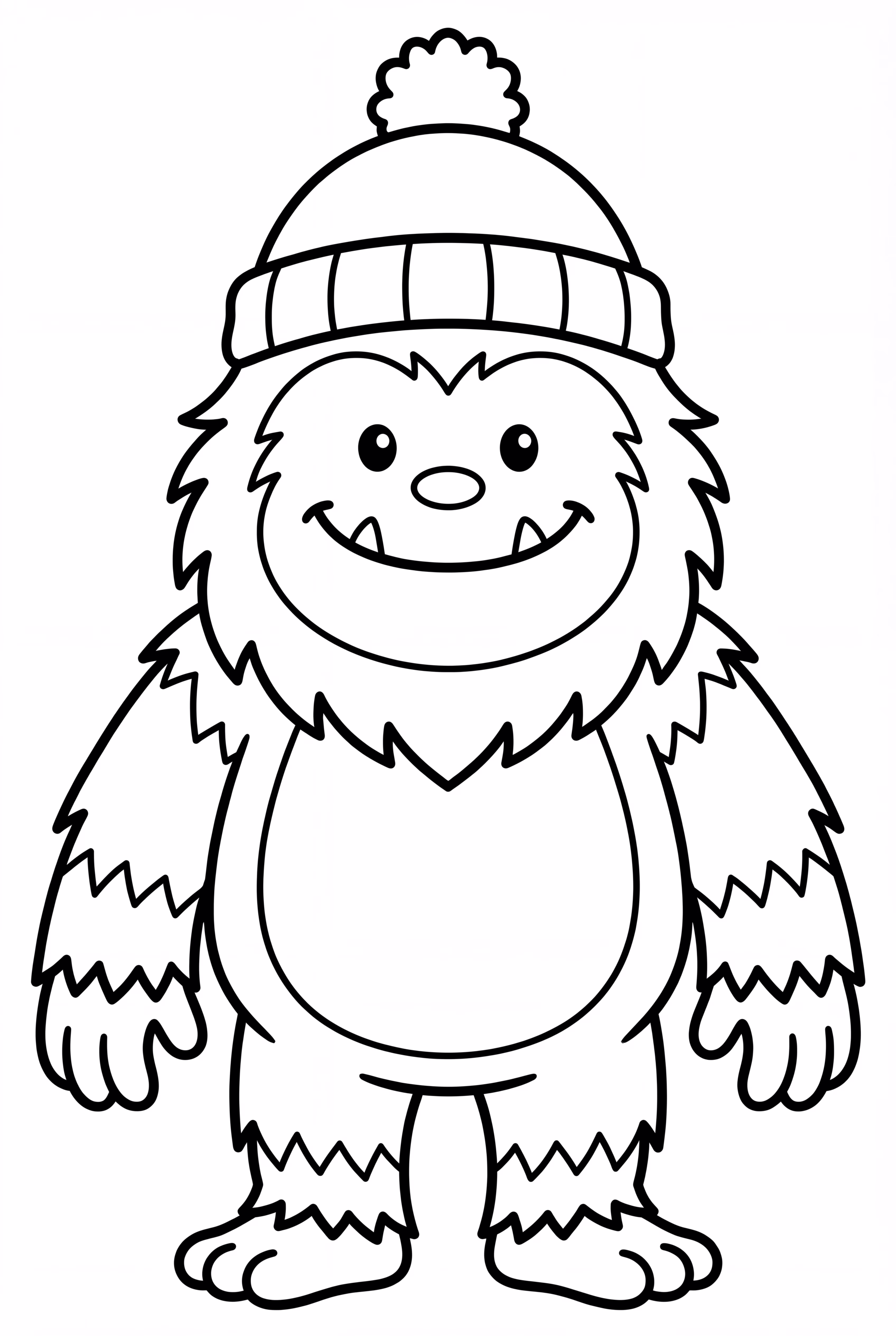 Yeti mit Wintermütze