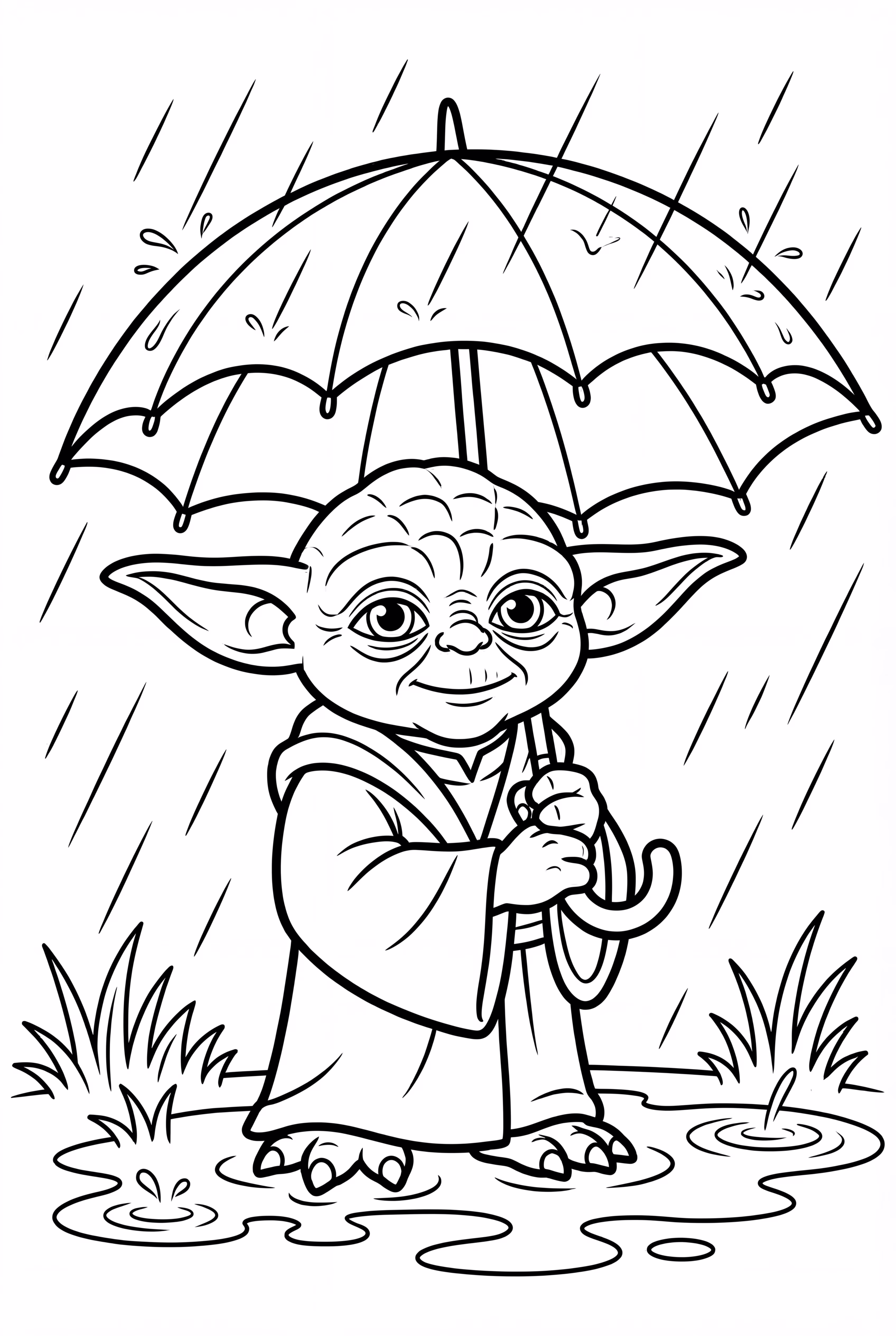 尤達的雨天雨傘藝術