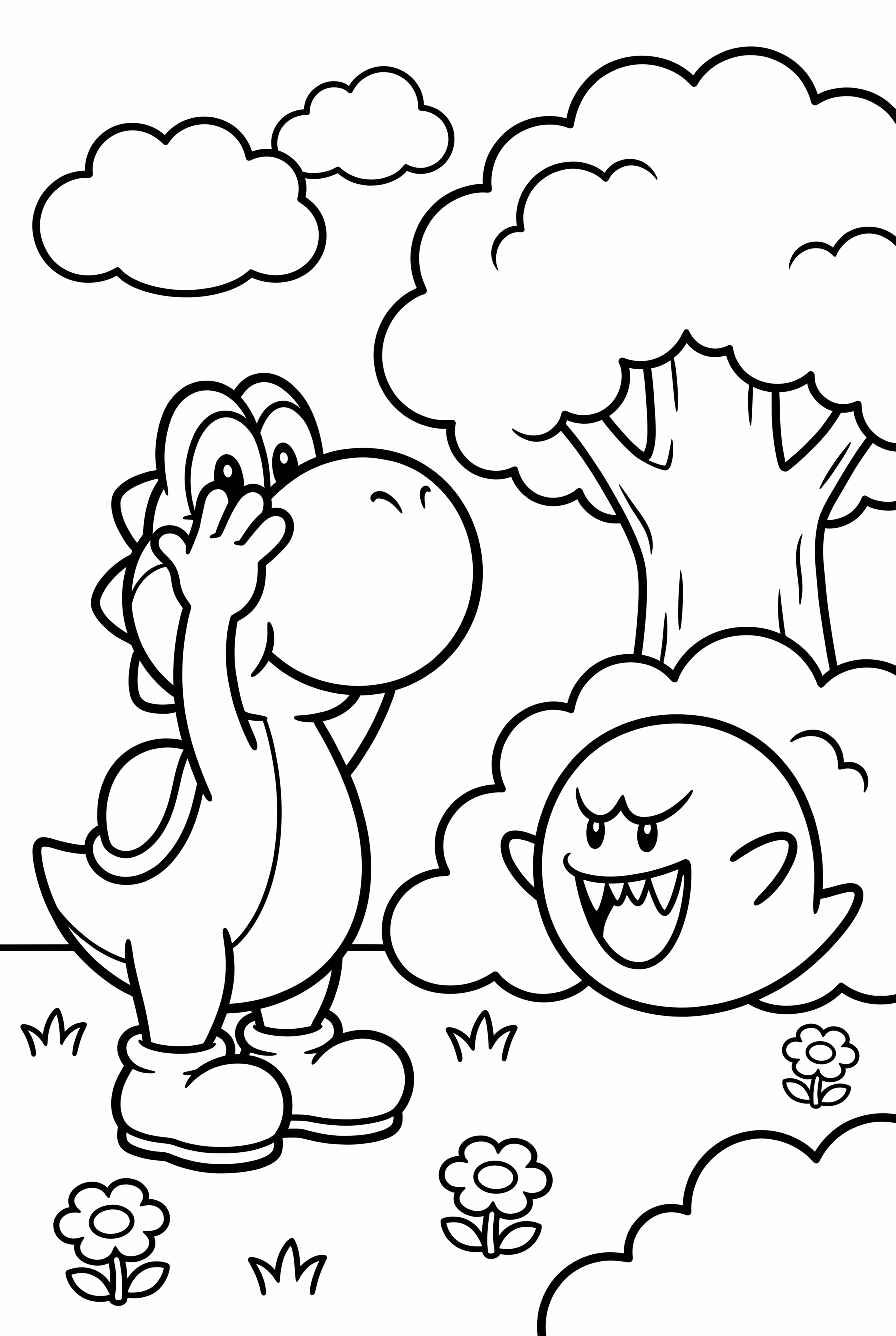 요시와 부스트의 숨바꼭질 놀이