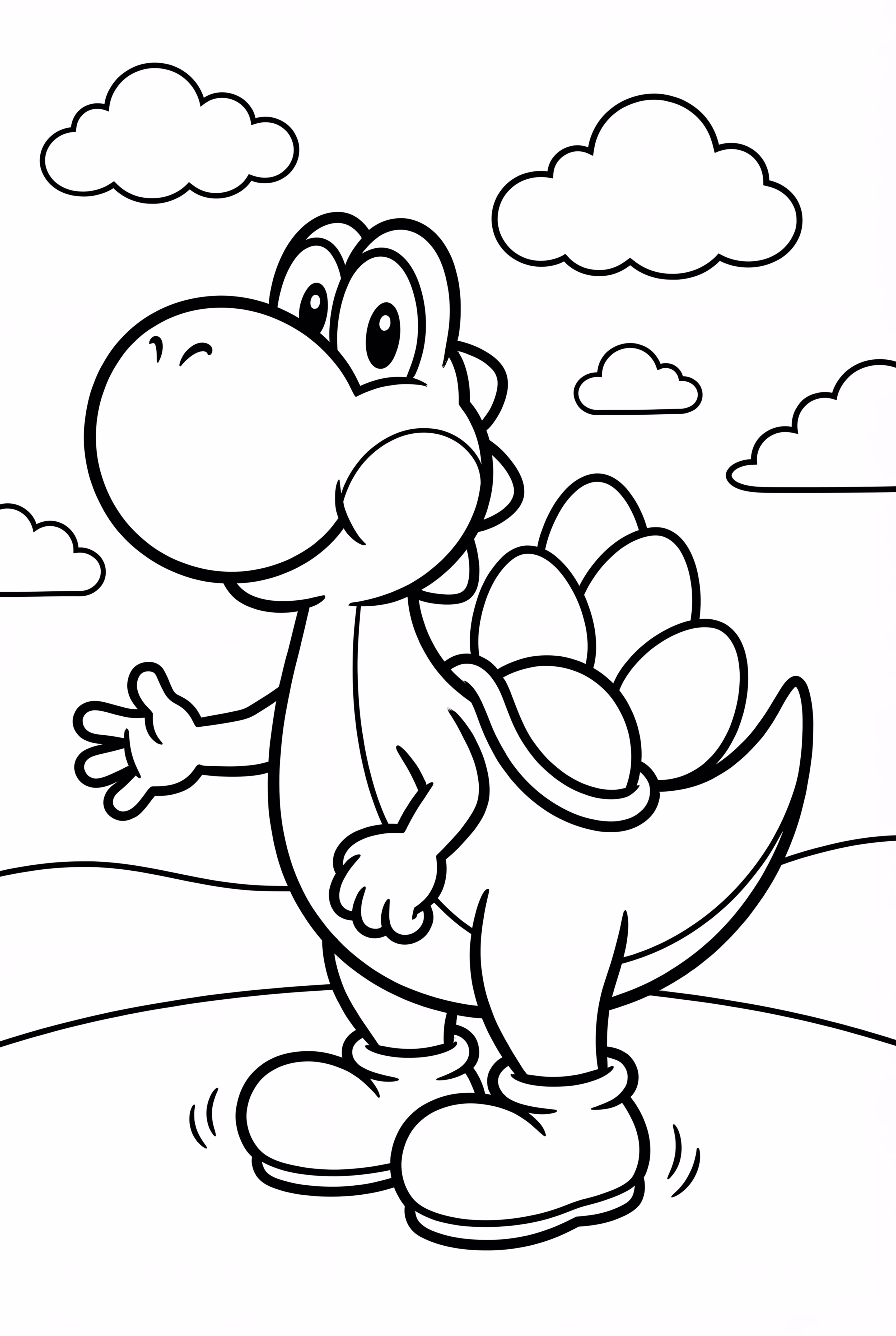 Yoshi Balancing Eggs on Its Back