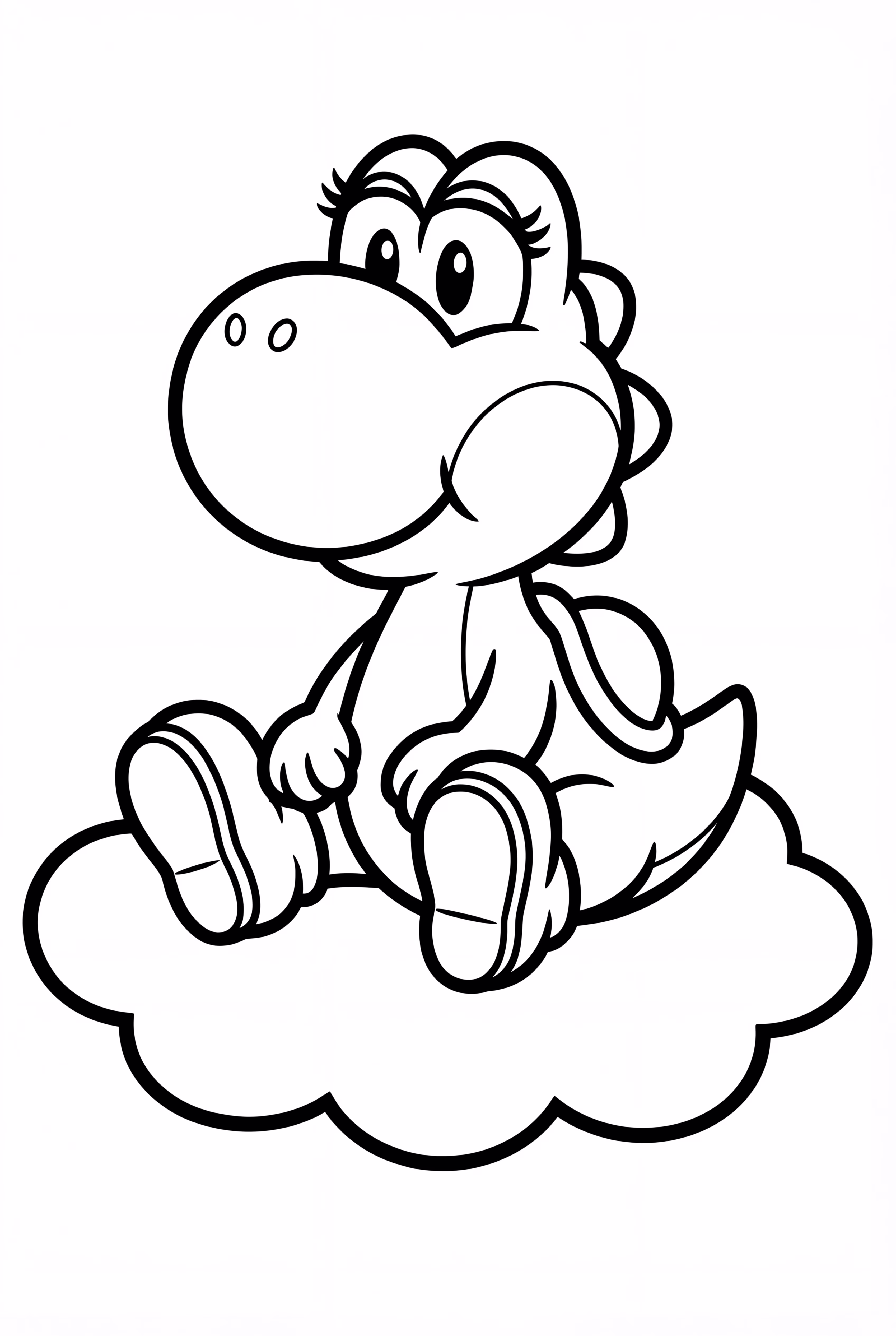 Yoshi Sitting on a Cloud