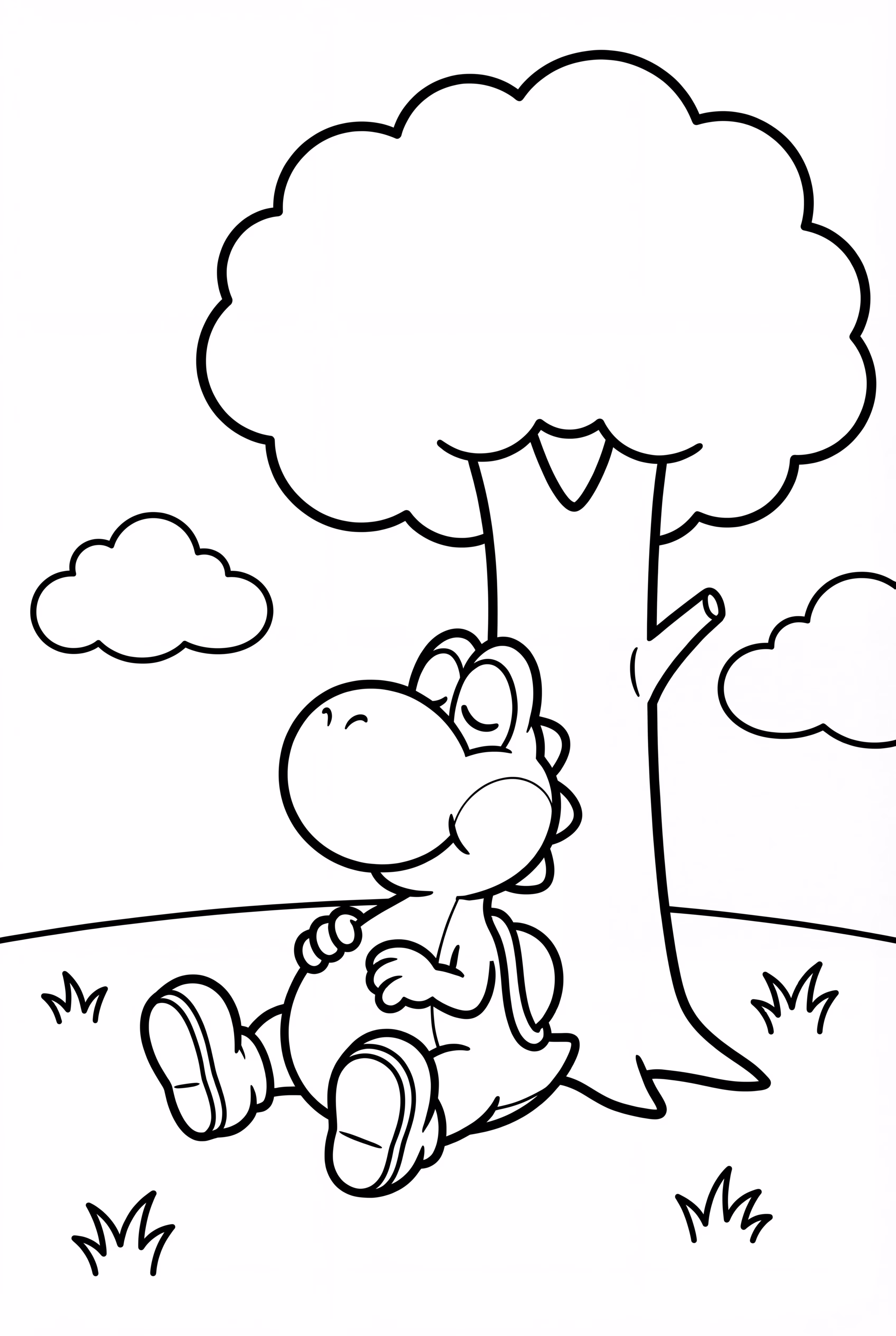 雅西在树下睡觉