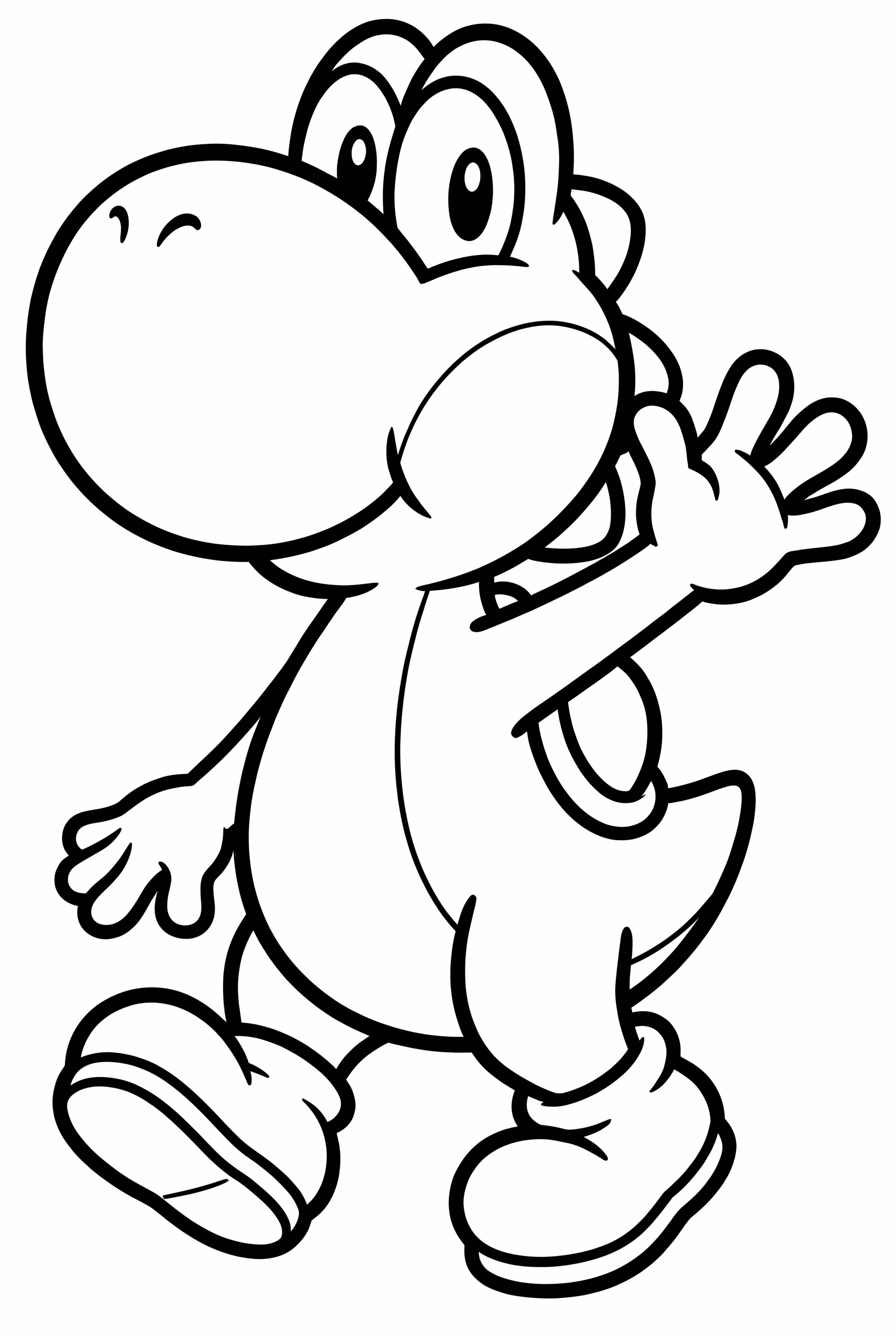 Yoshi Waving on Yoshi's Island