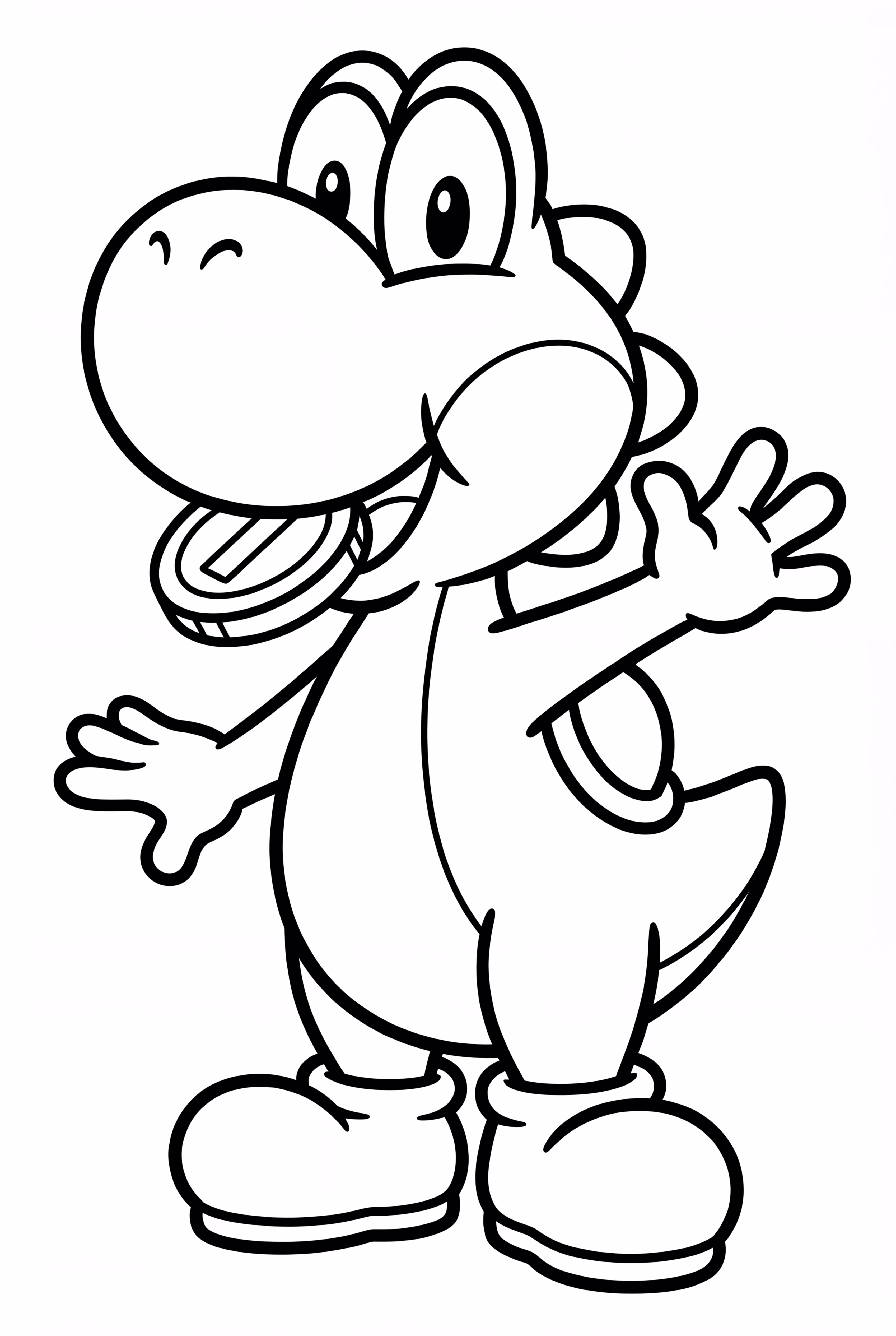 Yoshi com uma Moeda Amarela na Boca