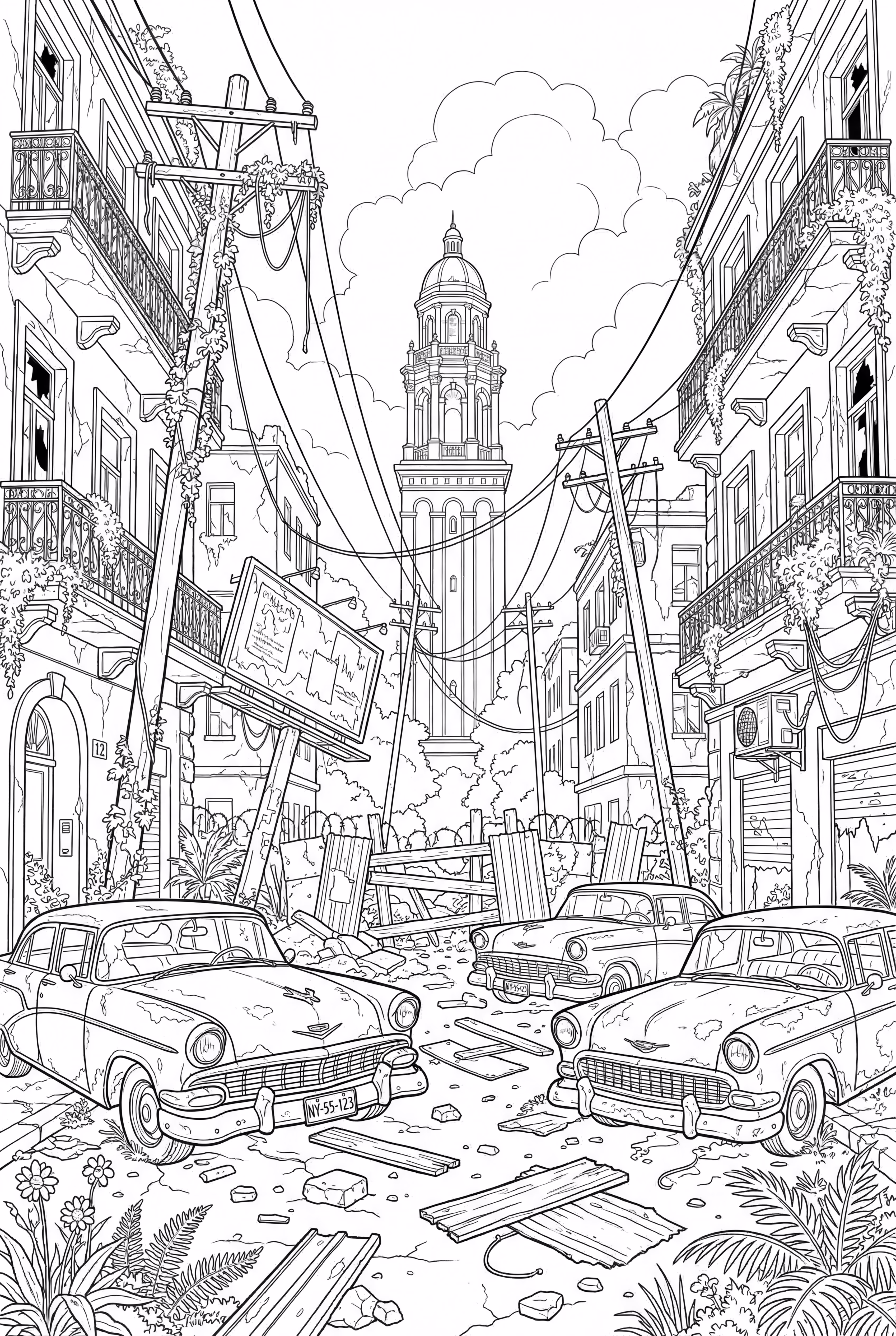 Ruínas da Cidade do Apocalipse Zumbi